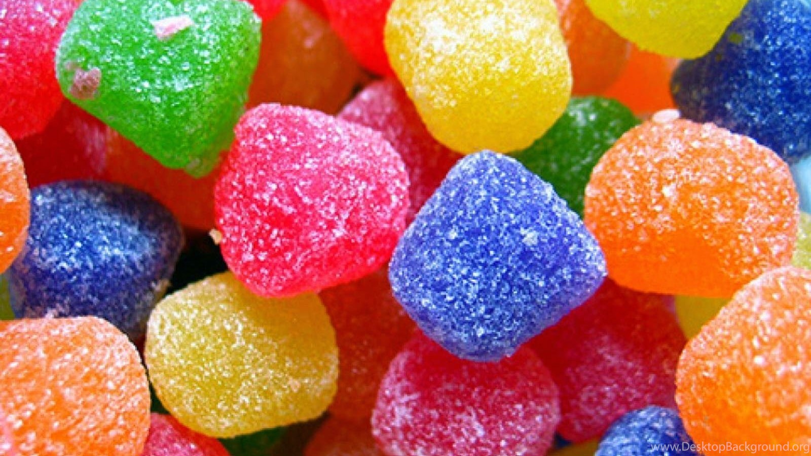 Caramelle gommose zuccherate colorate, 1600x900 HD Ready, Laptop