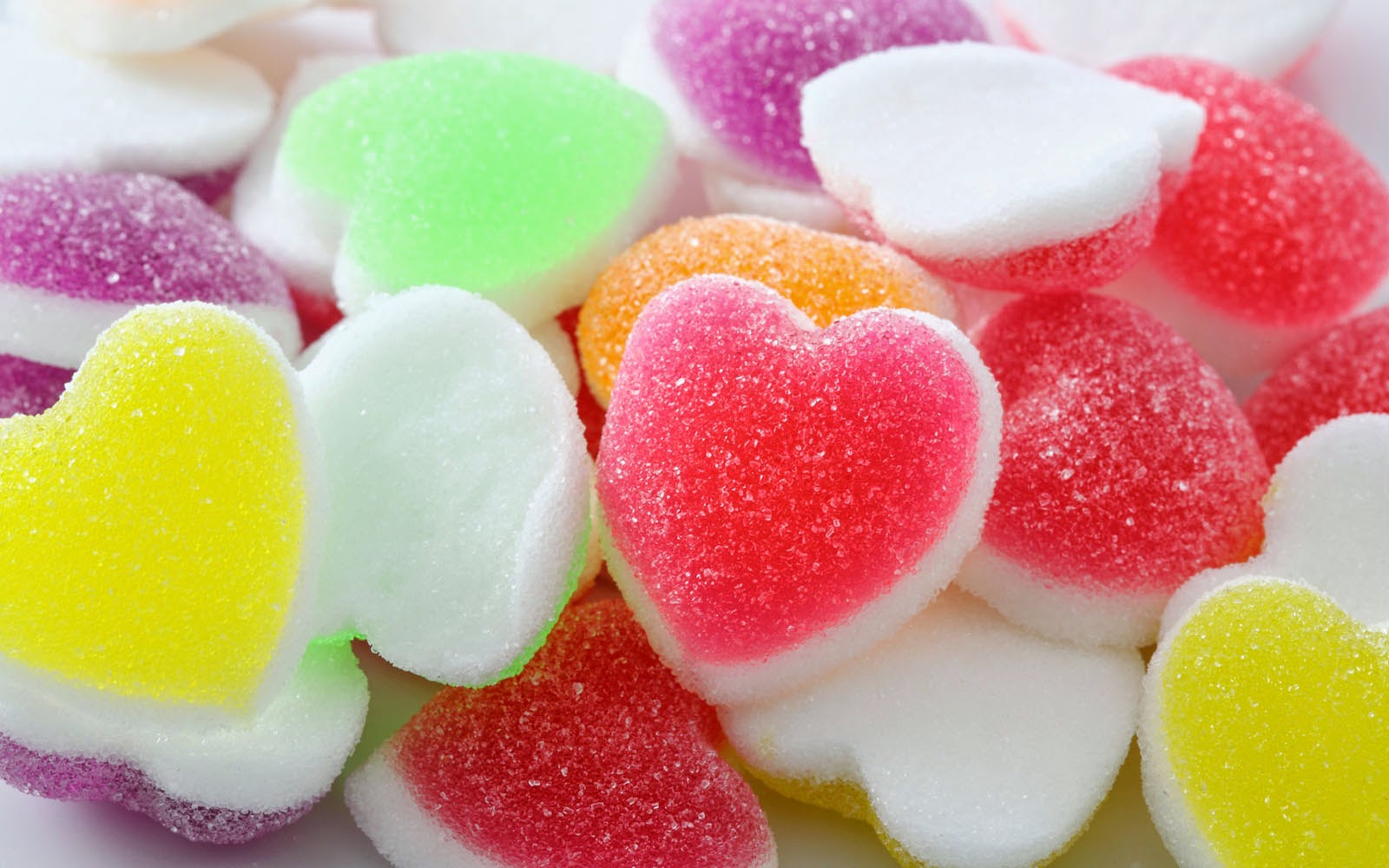 Caramelle gommose a forma di cuore, 1600x1000 HD Ready, Desktop