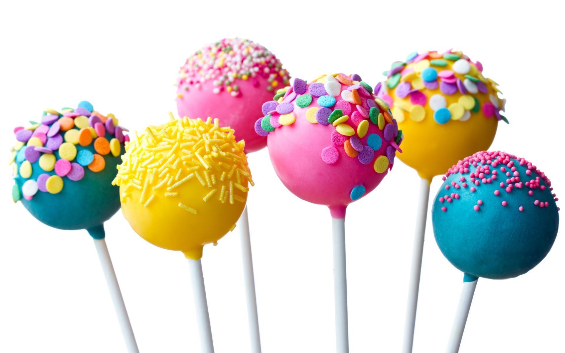 Cake pop colorati con confetti, 1920x1200 WUXGA, PC