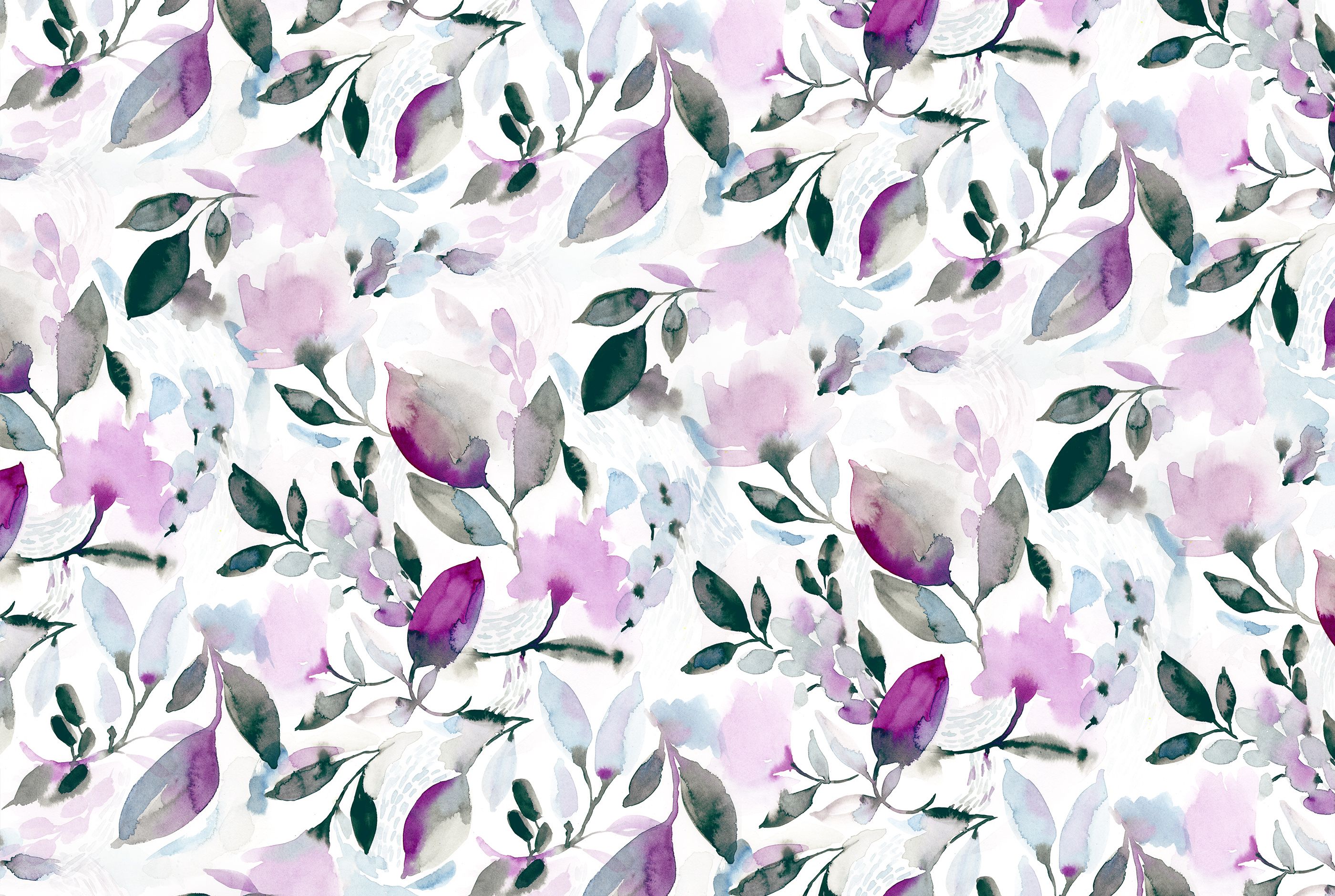 Fiori acquerello viola e verde, 2800x1880 WQXGA, Monitor Gaming