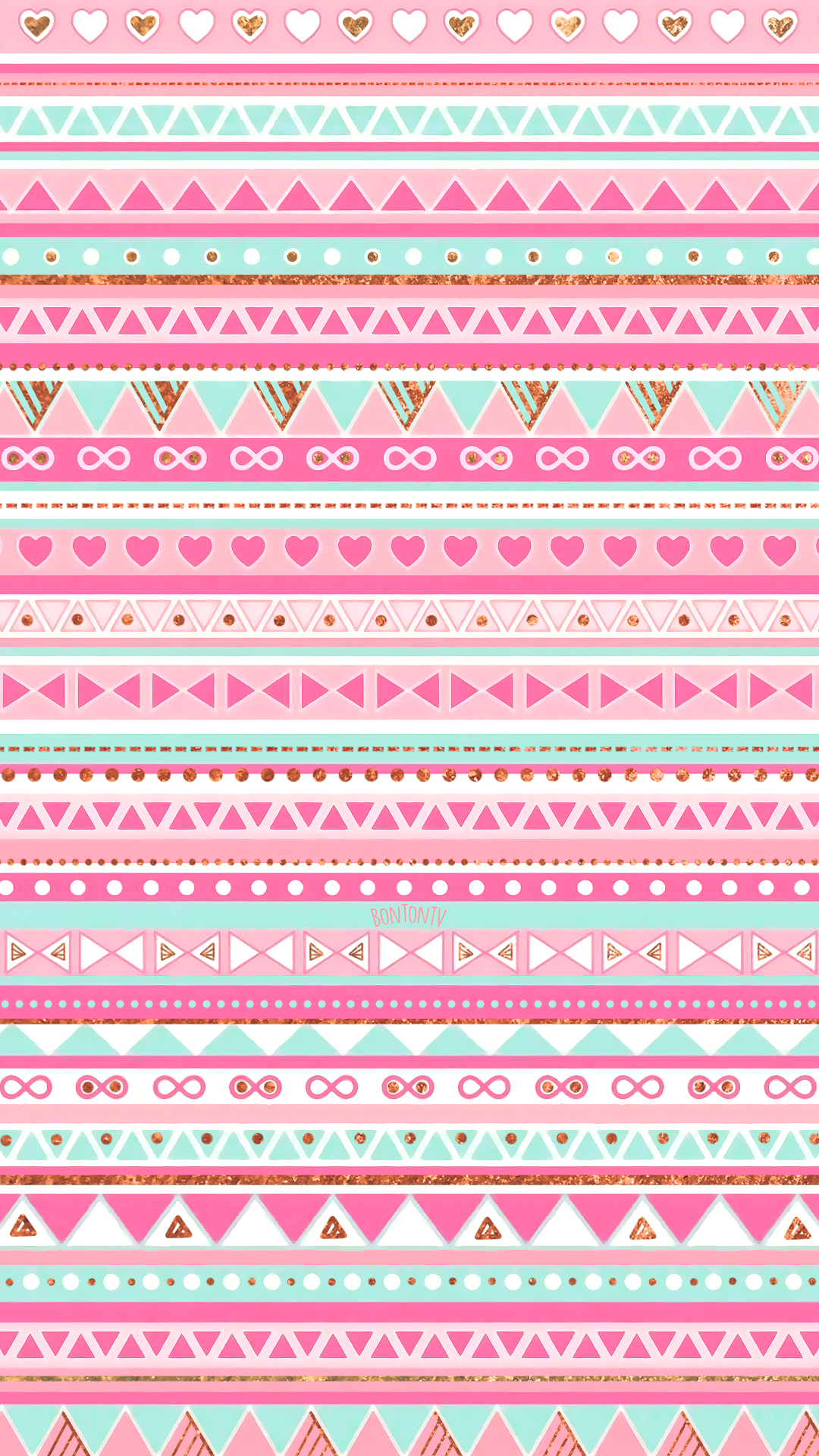 Pattern tribale rosa pastello, 1080x1920 Full HD Verticale, iPhone Plus