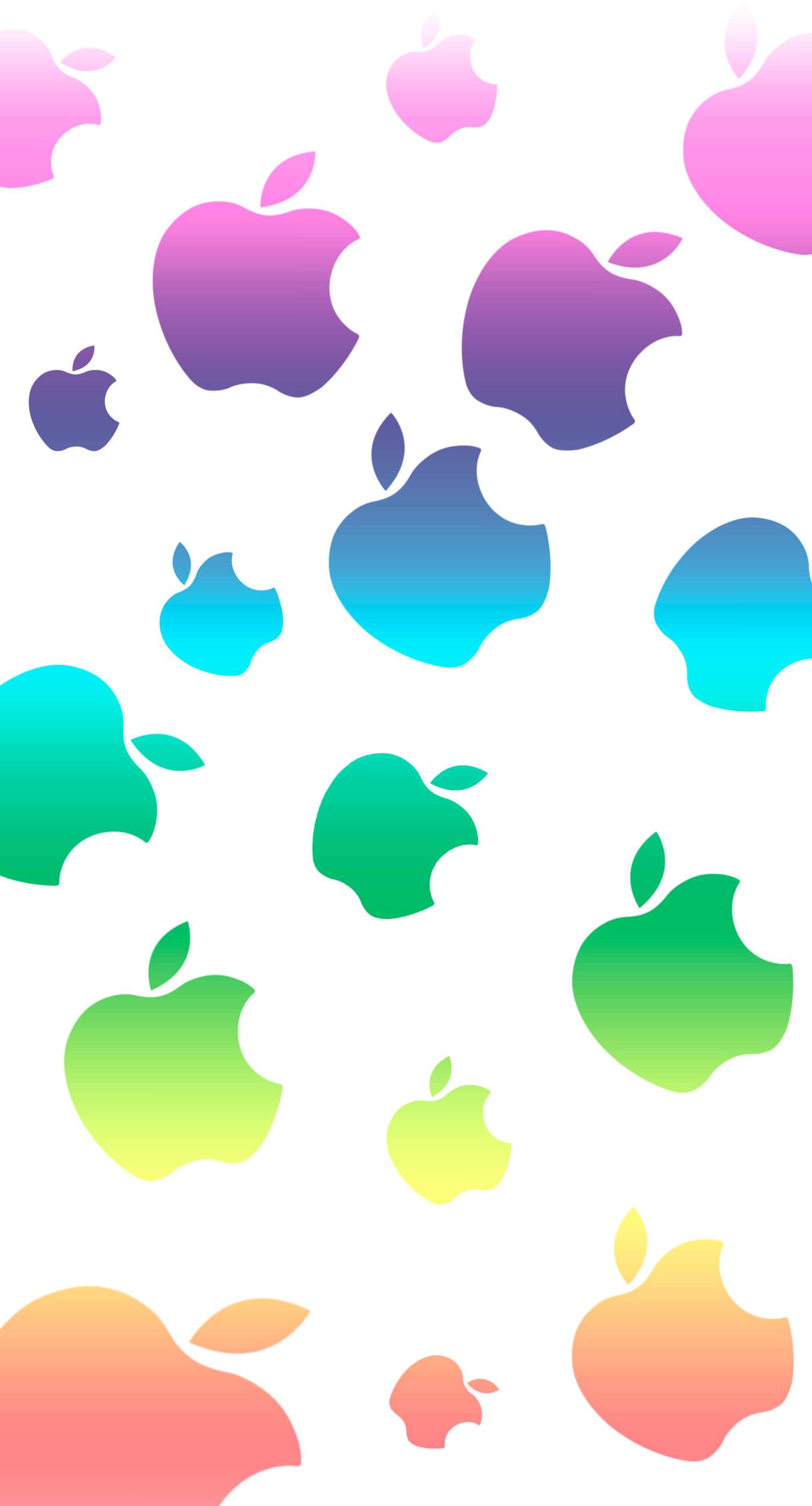 Loghi Apple colorati sfumati, azienda tech, sfondi Carini, 1398x2592 Verticale, Mobile