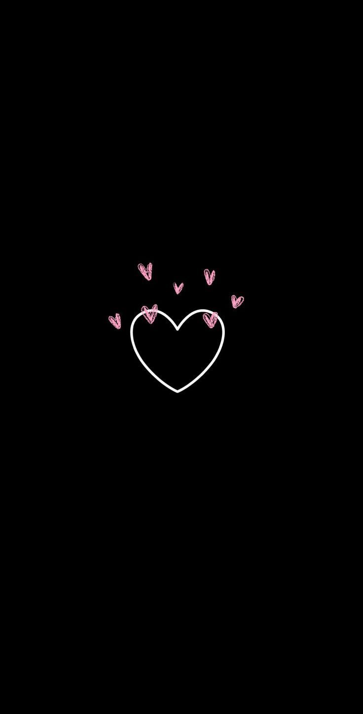Cuore bianco con cuoricini rosa, sfondi Carini, 736x1448 Full HD Verticale, iPhone