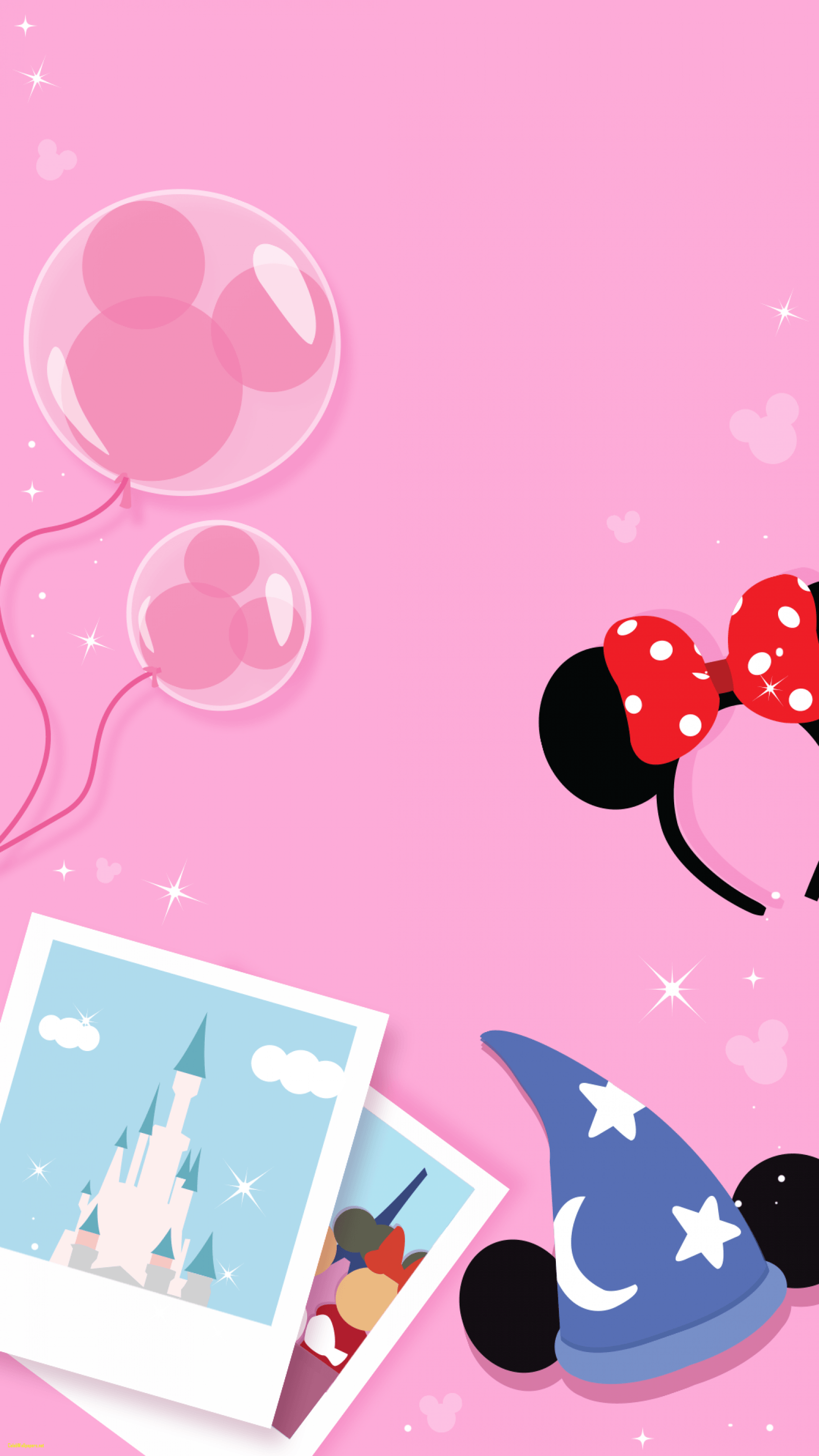 Disney Minnie Mouse orecchie rosa, classici d'animazione, sfondi Carini, 1600x2844 Full HD Verticale, Samsung Galaxy