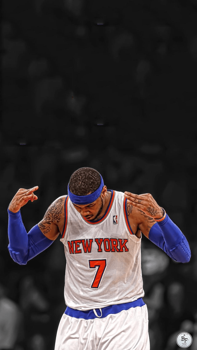 Carmelo Anthony Knicks numero 7, basket, 674x1200 Full HD Verticale, Smartphone