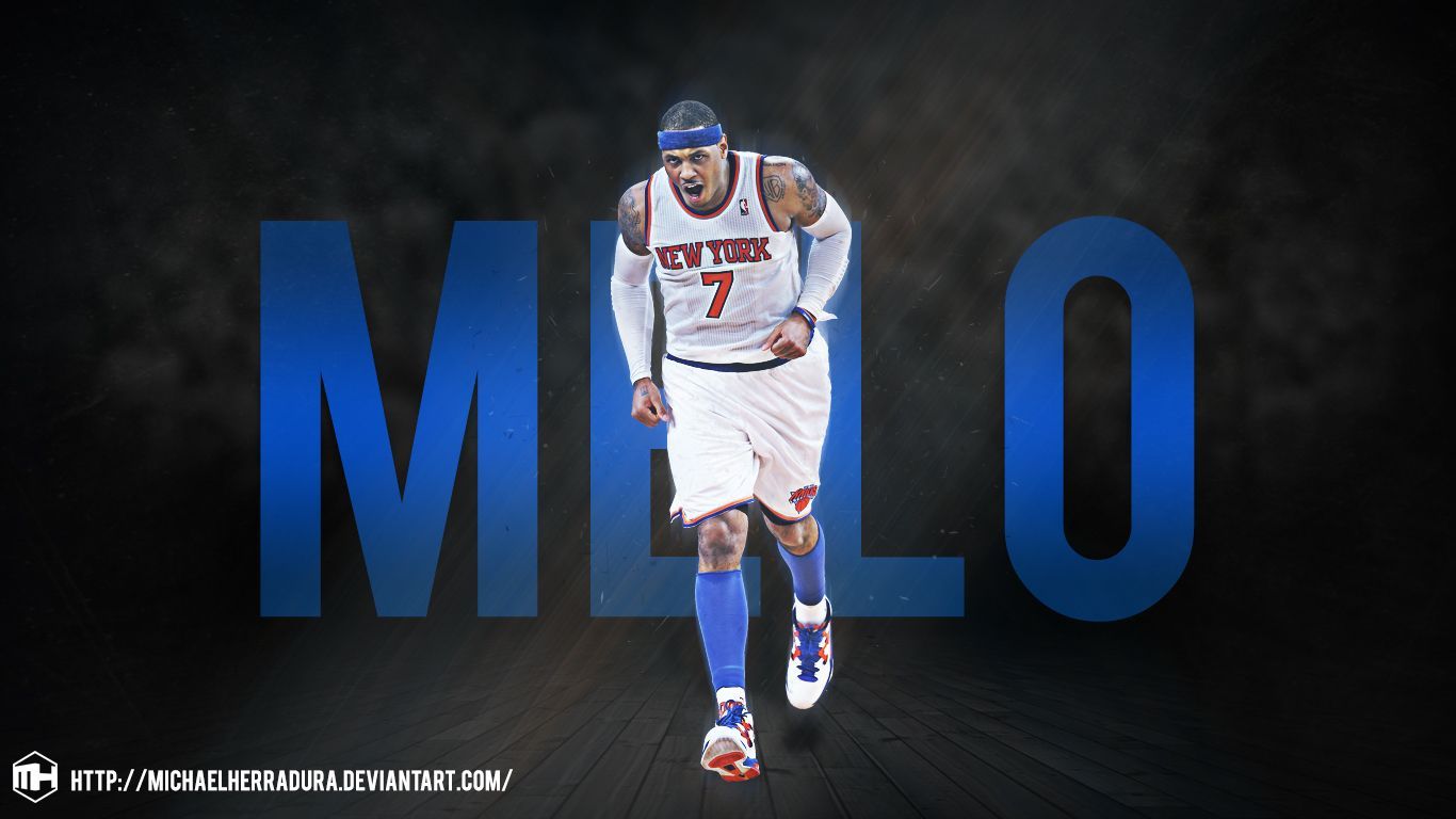 Carmelo Anthony Knicks basket, 1366x768 720p, PC