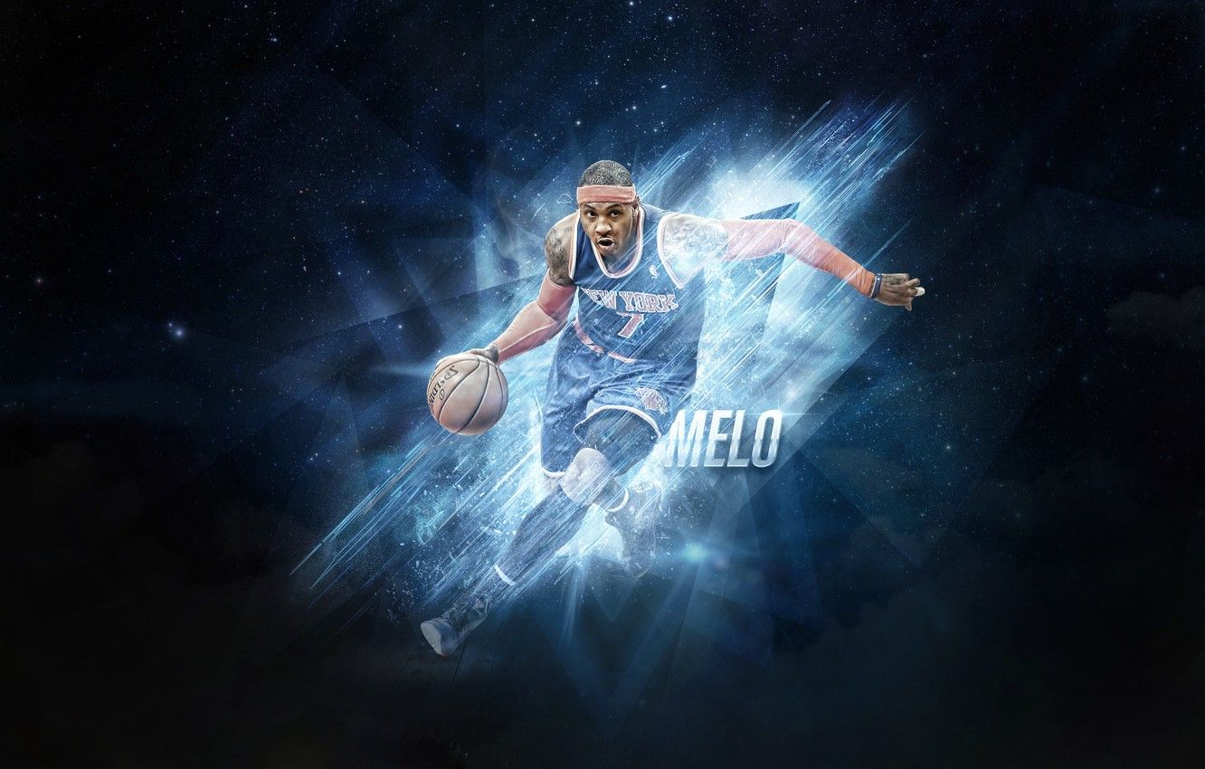 Carmelo Anthony Knicks basket, 1332x850 HD, Notebook Gaming