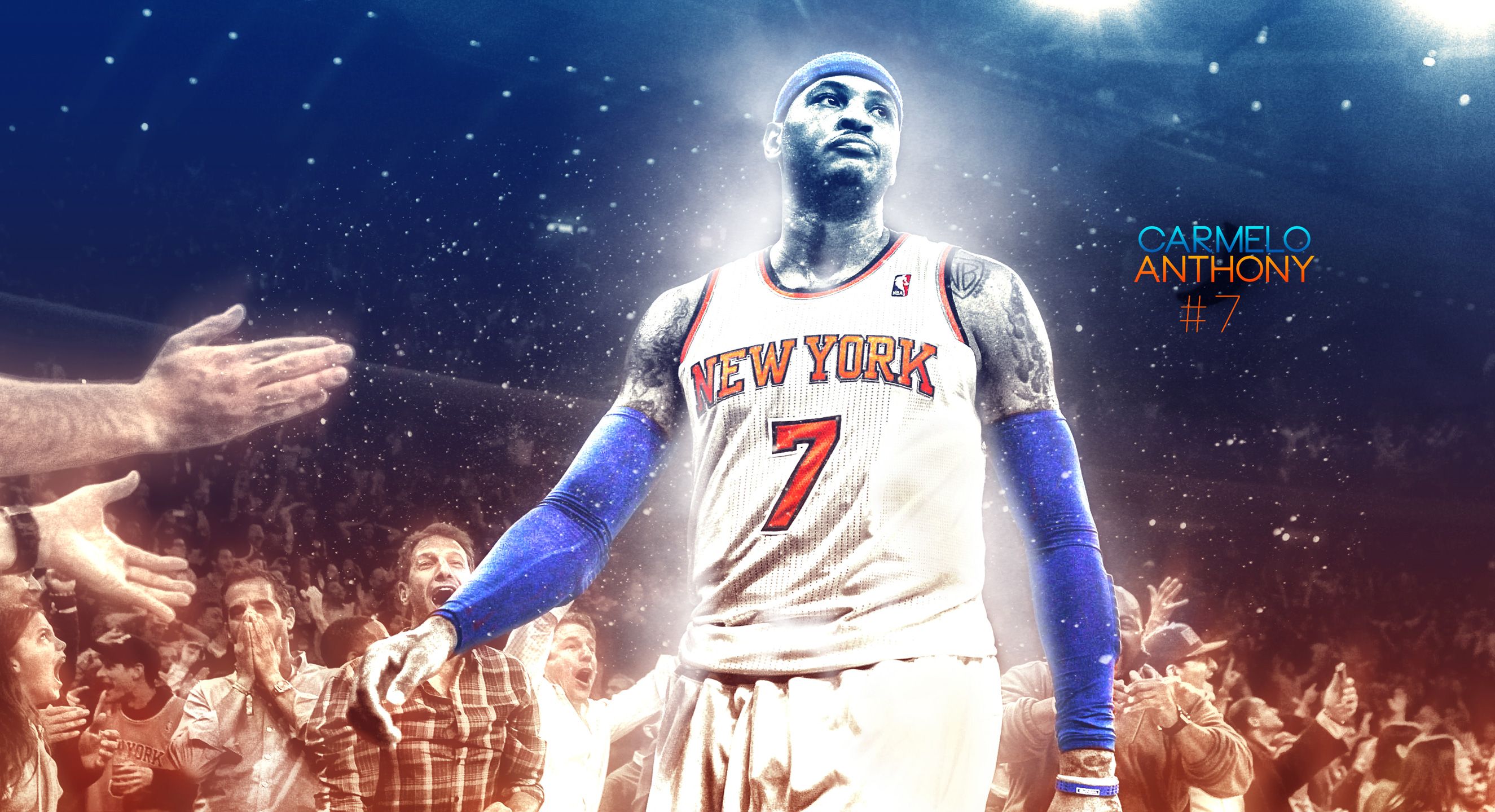 Carmelo Anthony Knicks basket, 2650x1440 1440p, Desktop