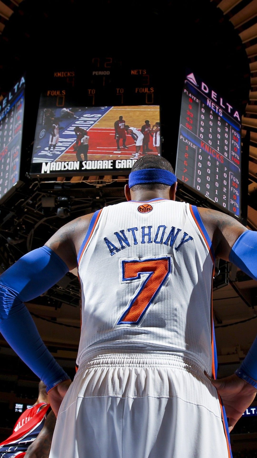 Carmelo Anthony Knicks maglia 7, 1080x1920 Verticale, Telefono