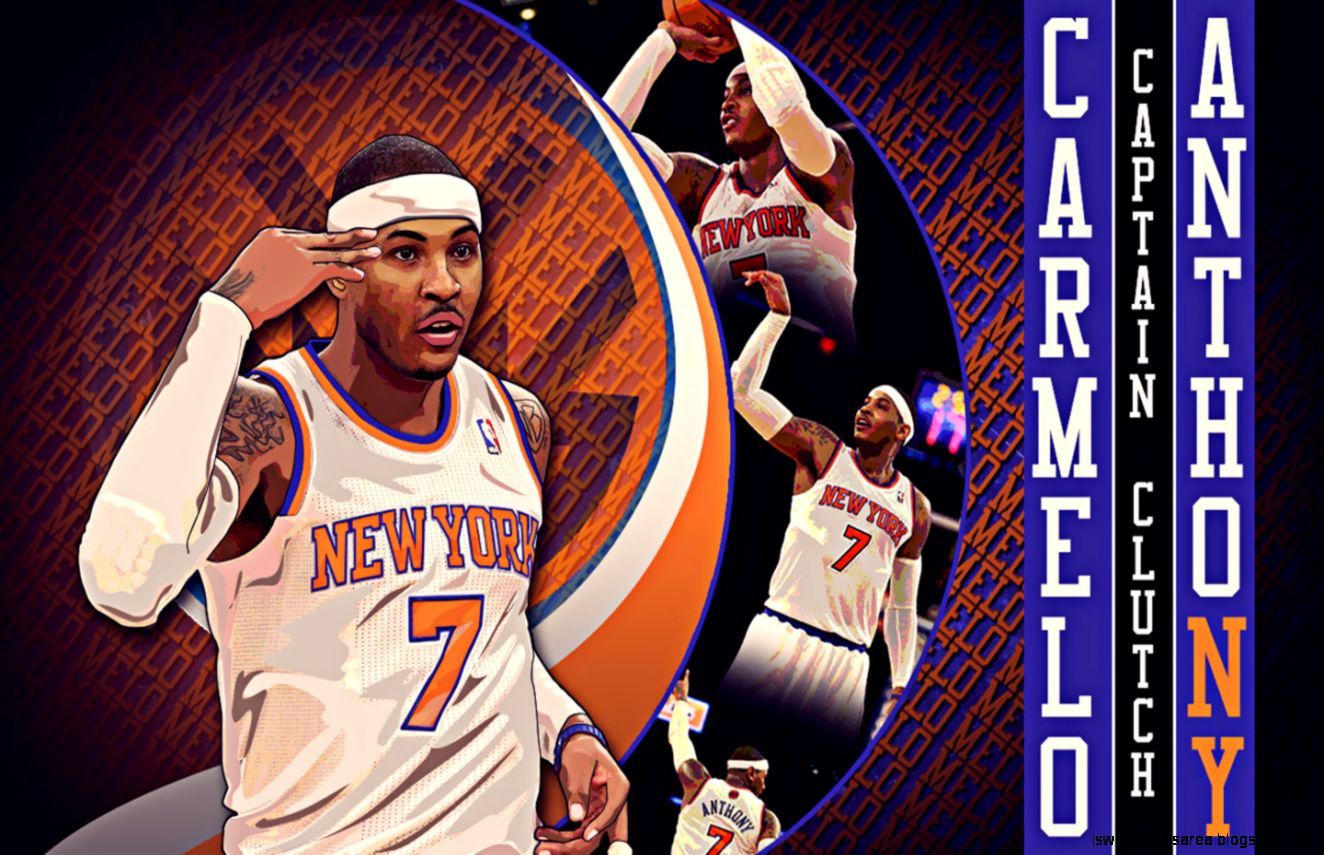Carmelo Anthony Knicks basket, 1324x855 720p, Laptop