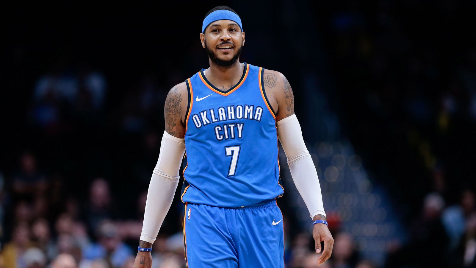 Carmelo Anthony Oklahoma City Thunder, 1600x900 HD, Desktop