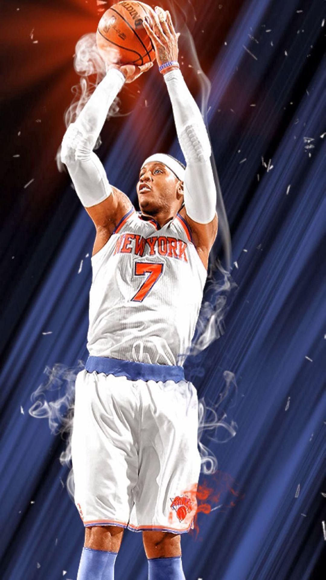 Carmelo Anthony Knicks basket, 1080x1920 Full HD Verticale, Samsung Galaxy