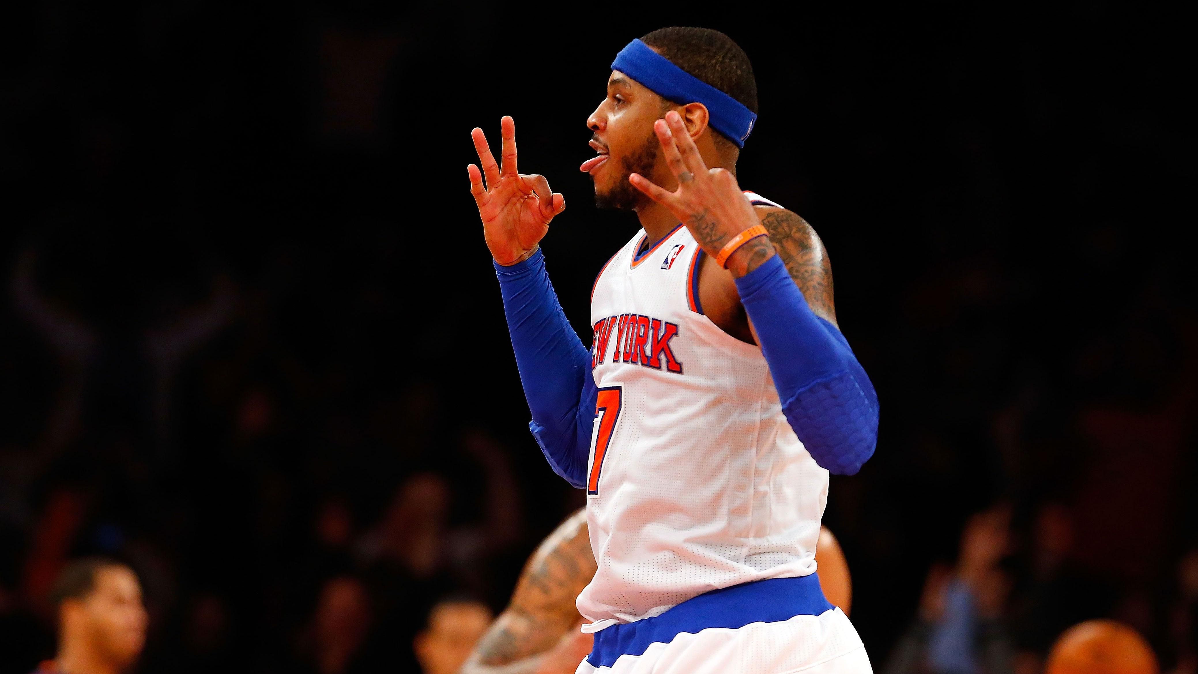 Carmelo Anthony Knicks basket, 4156x2338 UHD, PC 4K