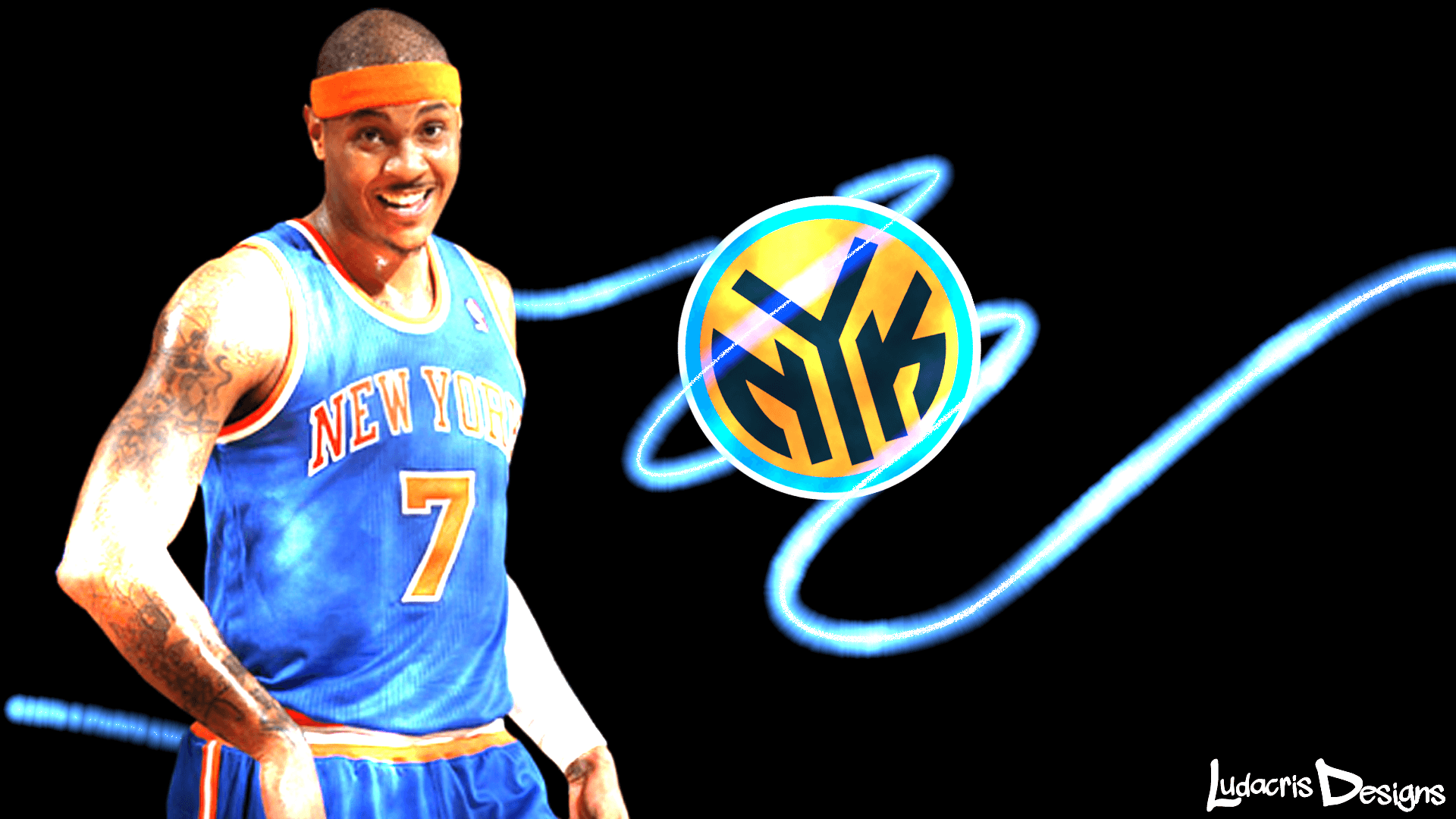 Carmelo Anthony Knicks basket, 1920x1080 1080p, Desktop