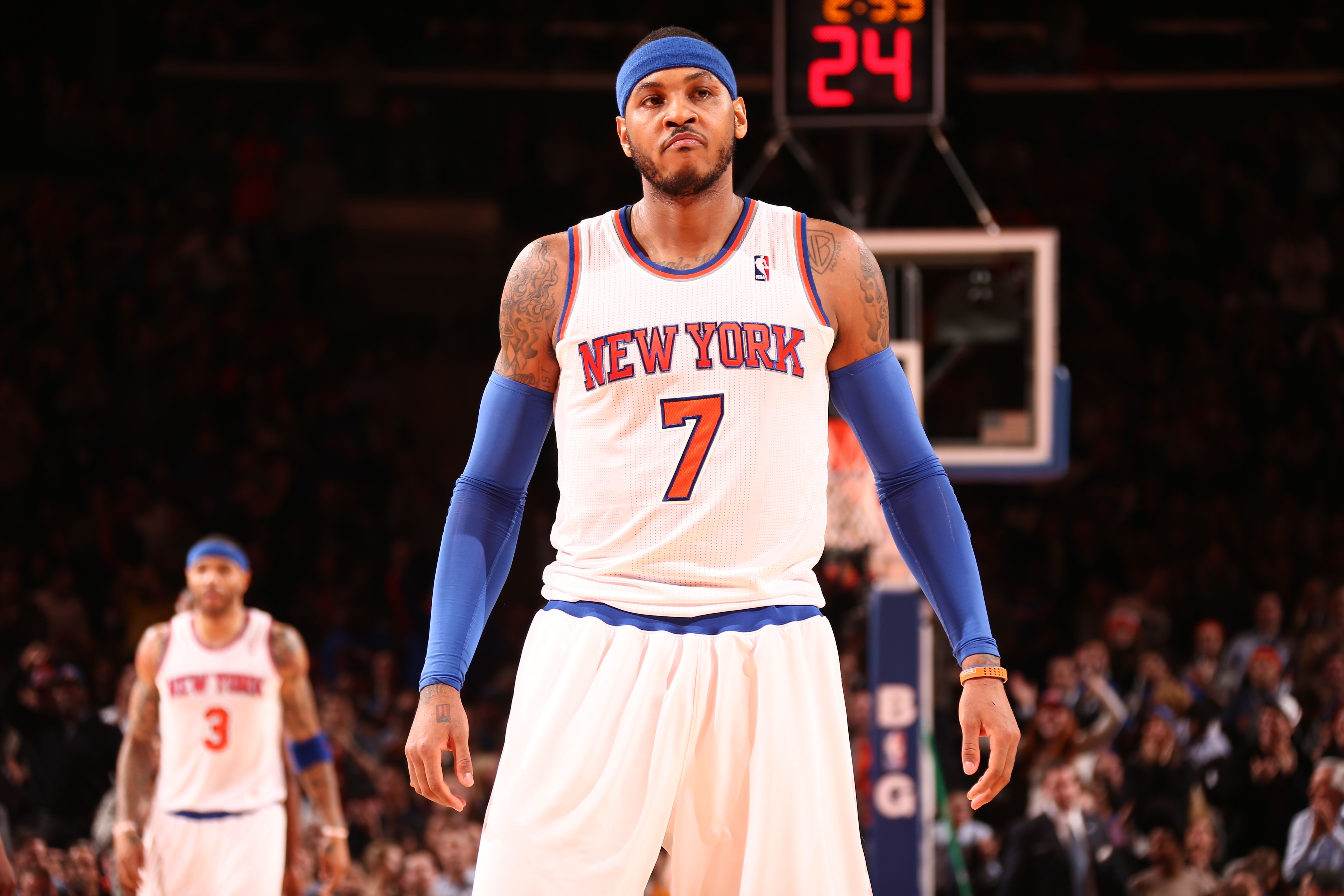 Carmelo Anthony Knicks basket, 5184x3456 4K, Desktop 4K