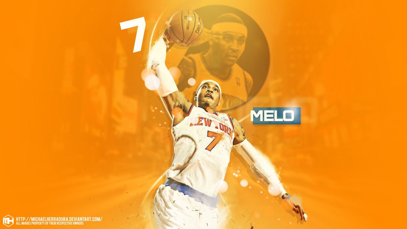 Carmelo Anthony Knicks basket, 1366x768 720p, PC