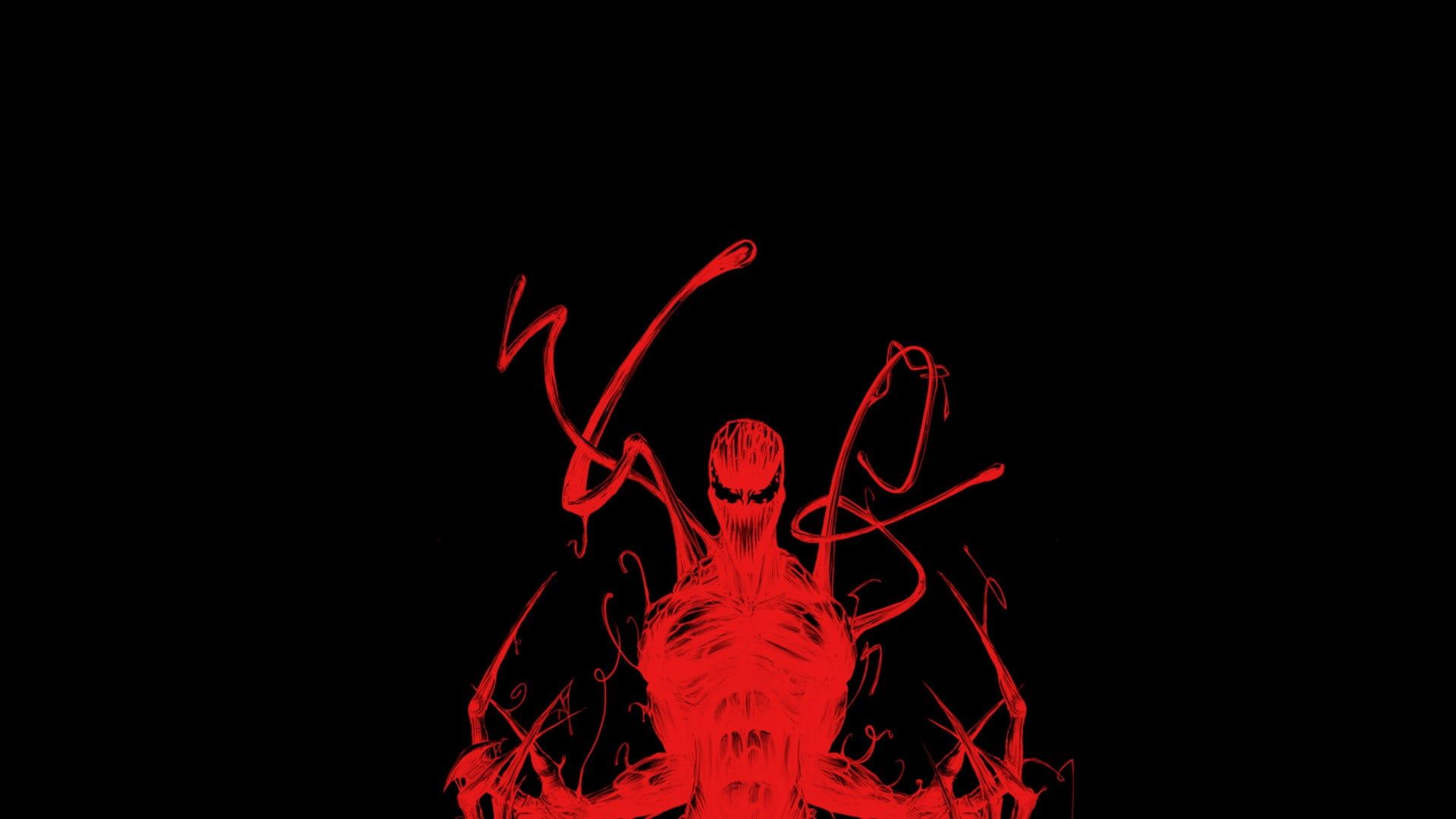 Carnage rosso su nero, 1920x1080 1080p, Desktop