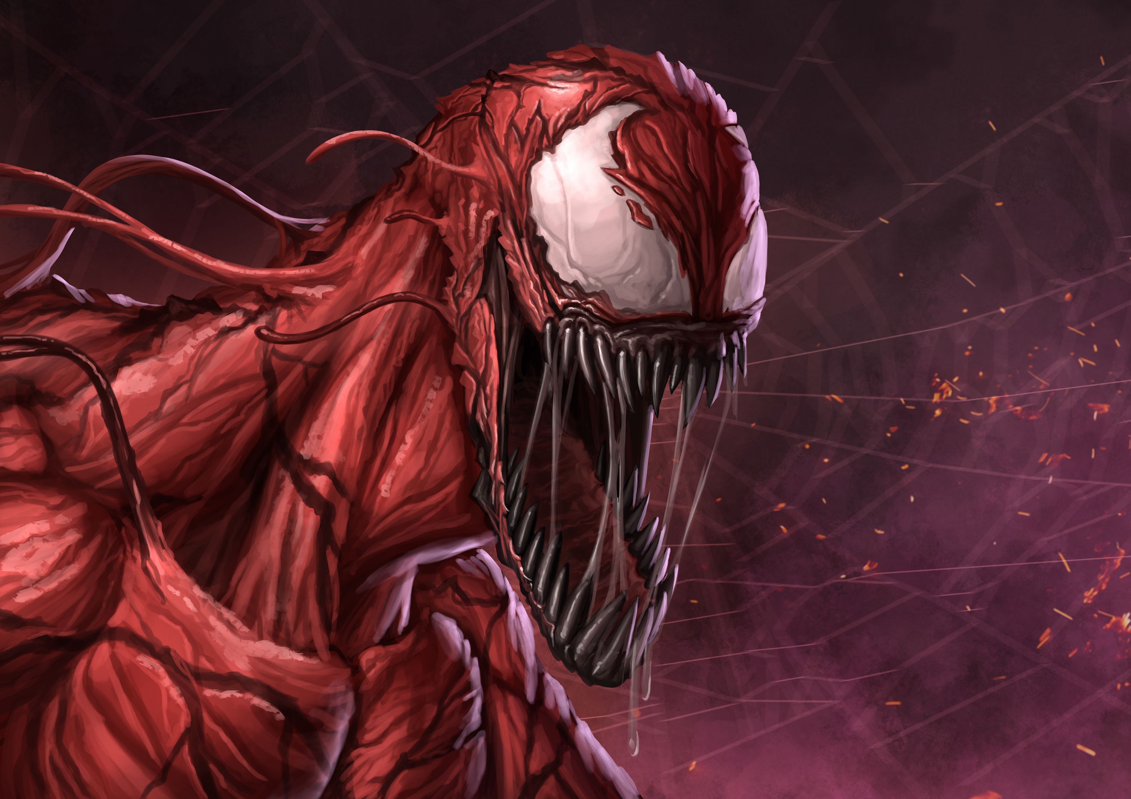 Carnage Marvel simbionte rosso, 3840x2715 UHD, PC 4K