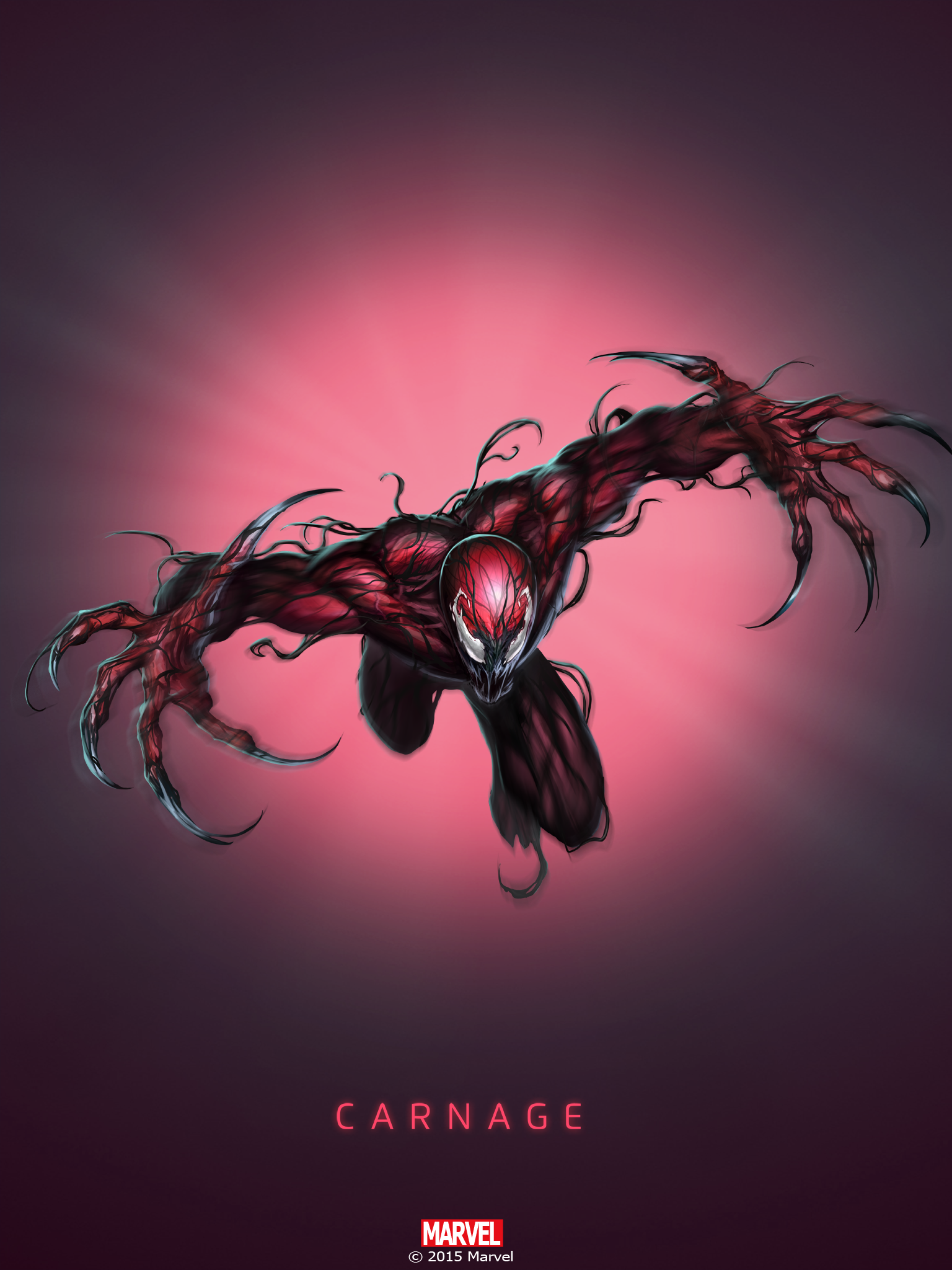 Carnage Marvel personaggio rosso, 1536x2048 Full HD Verticale, Smartphone
