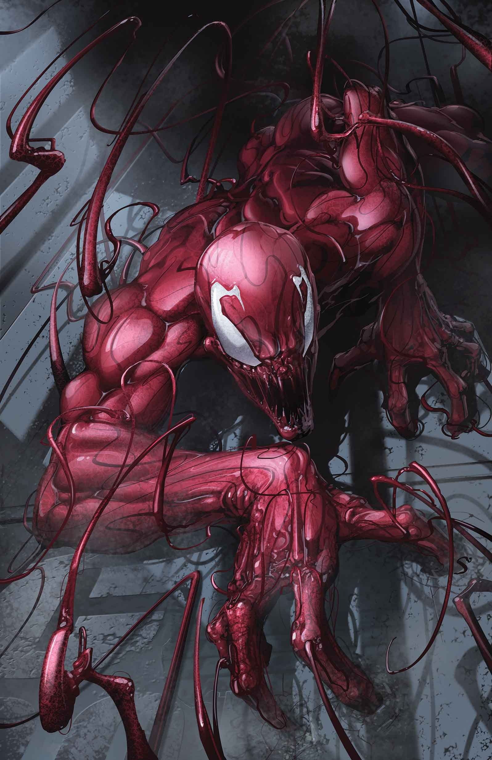 Carnage Marvel artwork rosso, 1596x2466 Full HD Verticale, Smartphone