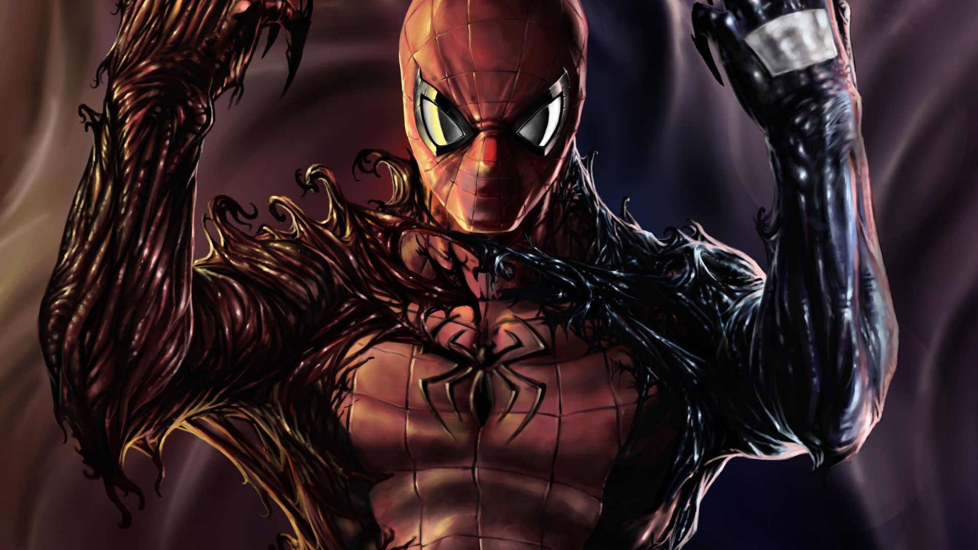 Spider-Man Carnage artwork, Uomo Ragno, 1920x1080 1080p, PC
