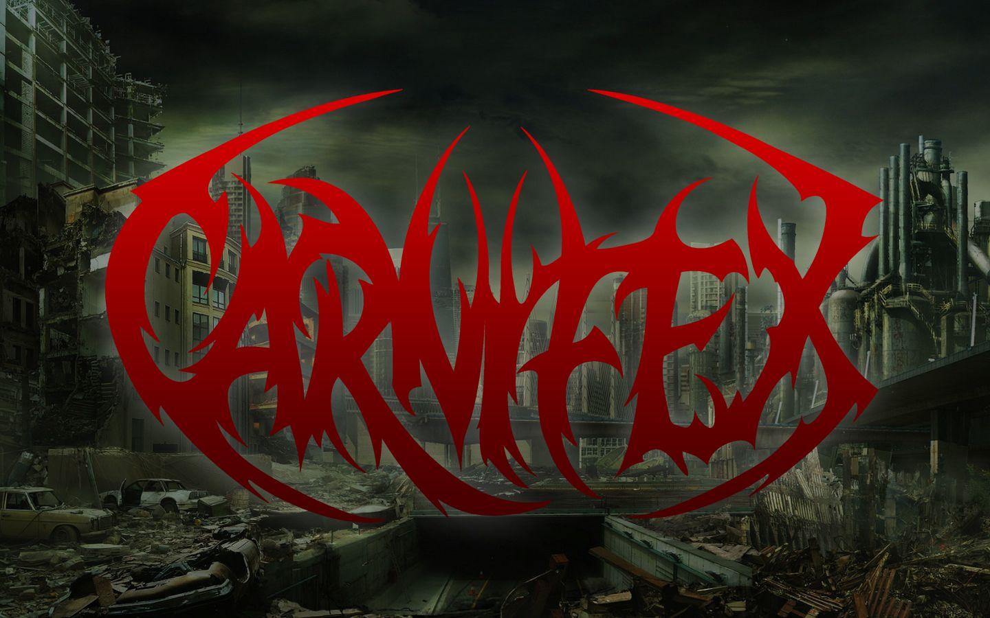 Logo band Carnifex città distrutta, 1440x900 HD, Desktop