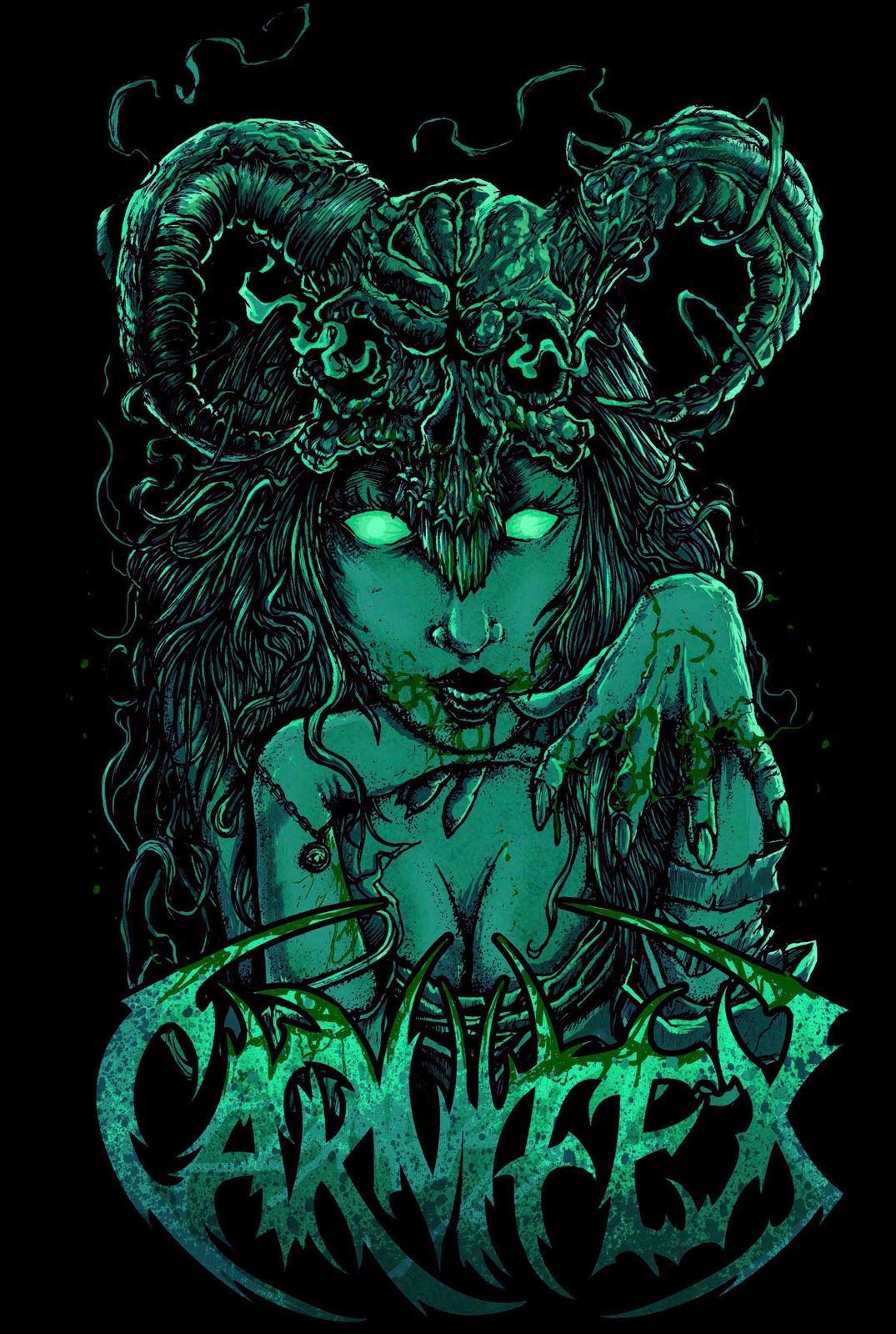 Carnifex demone cornuto verde, 1075x1600 Verticale, Telefono