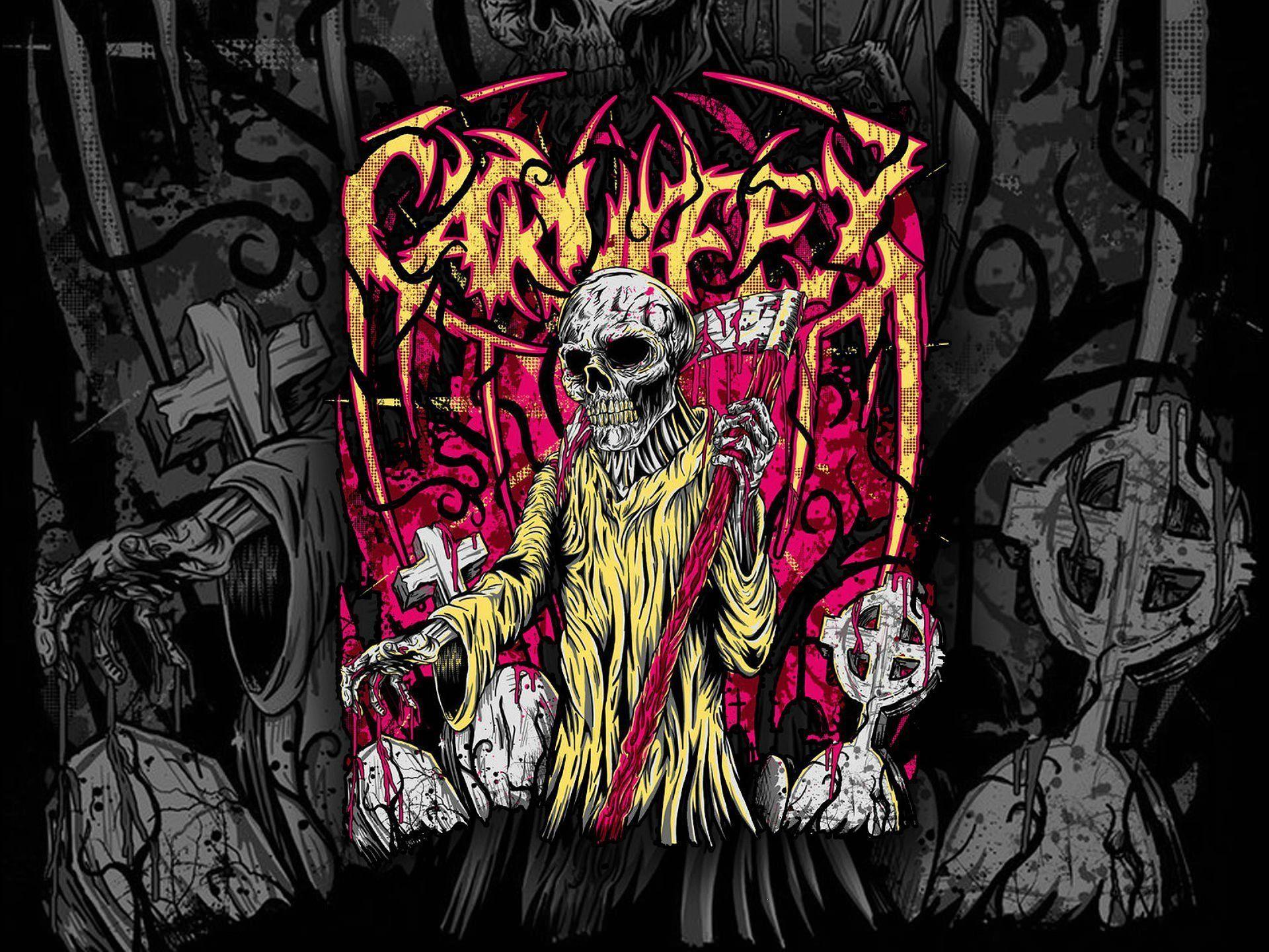 Logo band Carnifex, teschio mietitore, 1920x1440 Full HD+, iMac