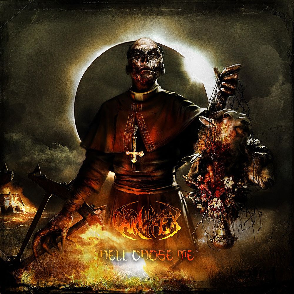 Carnifex copertina album, prete demoniaco, 1000x1000 HD, PC
