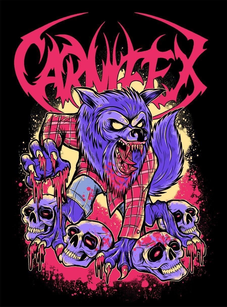 Carnifex logo lupo teschi, 900x1217 Verticale, Telefono