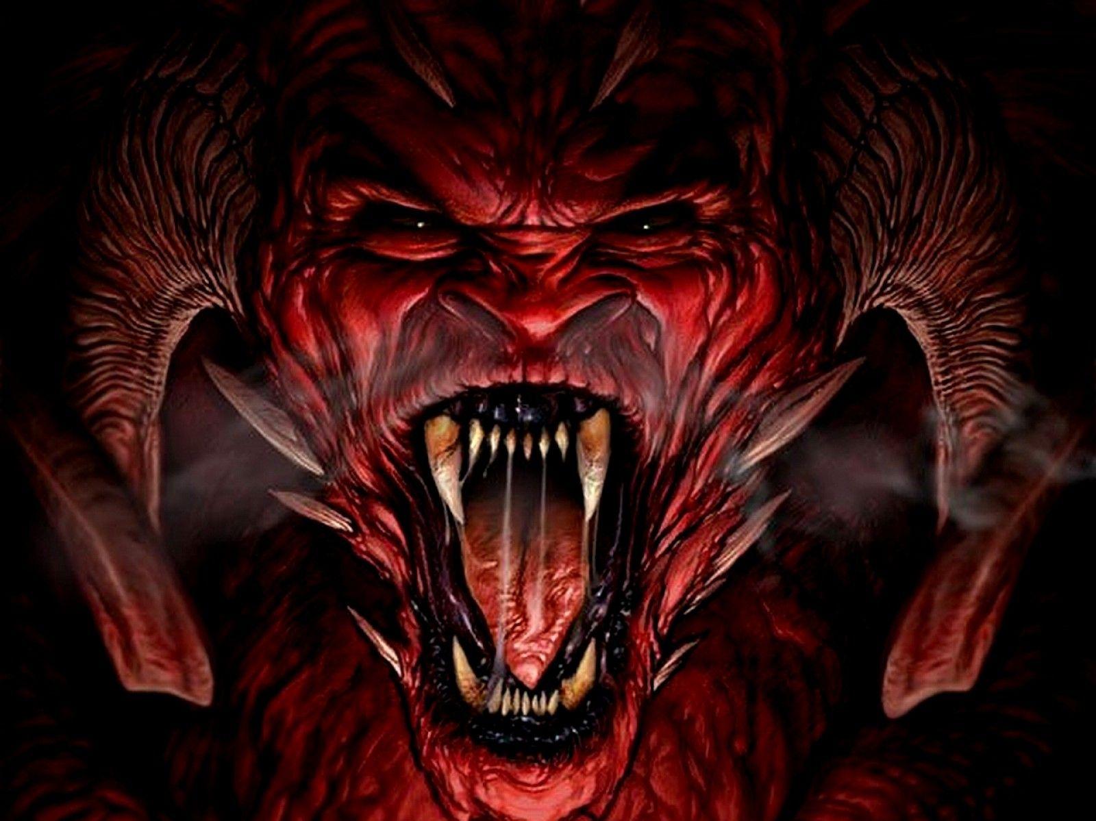 Demone rosso con corna, 1600x1199 900p, PC