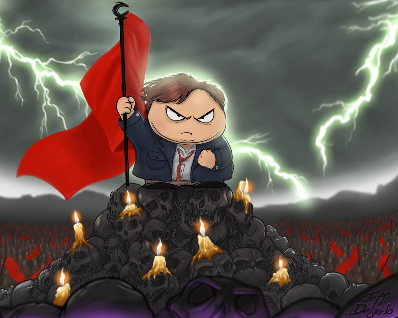 Eric Cartman bandiera rossa, South Park, 1280x1024 720p, PC