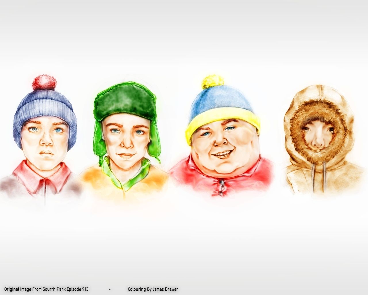 South Park personaggi acquerello, 1280x1024 HD, Desktop