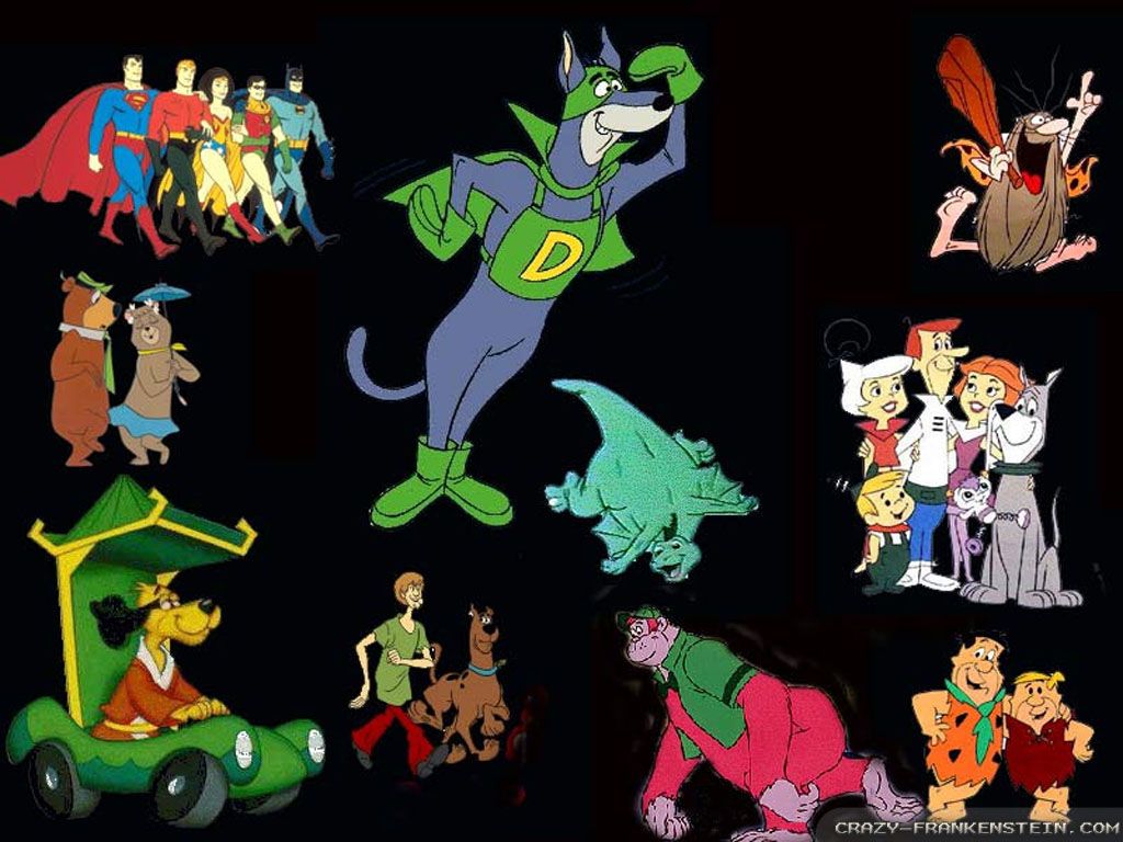 Collage personaggi cartoni animati colorati, 1080x1920 Full HD Verticale, Smartphone