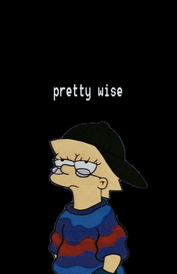 Lisa Simpson sfondo viola, serie animata, 1080x1920 Verticale, Telefono