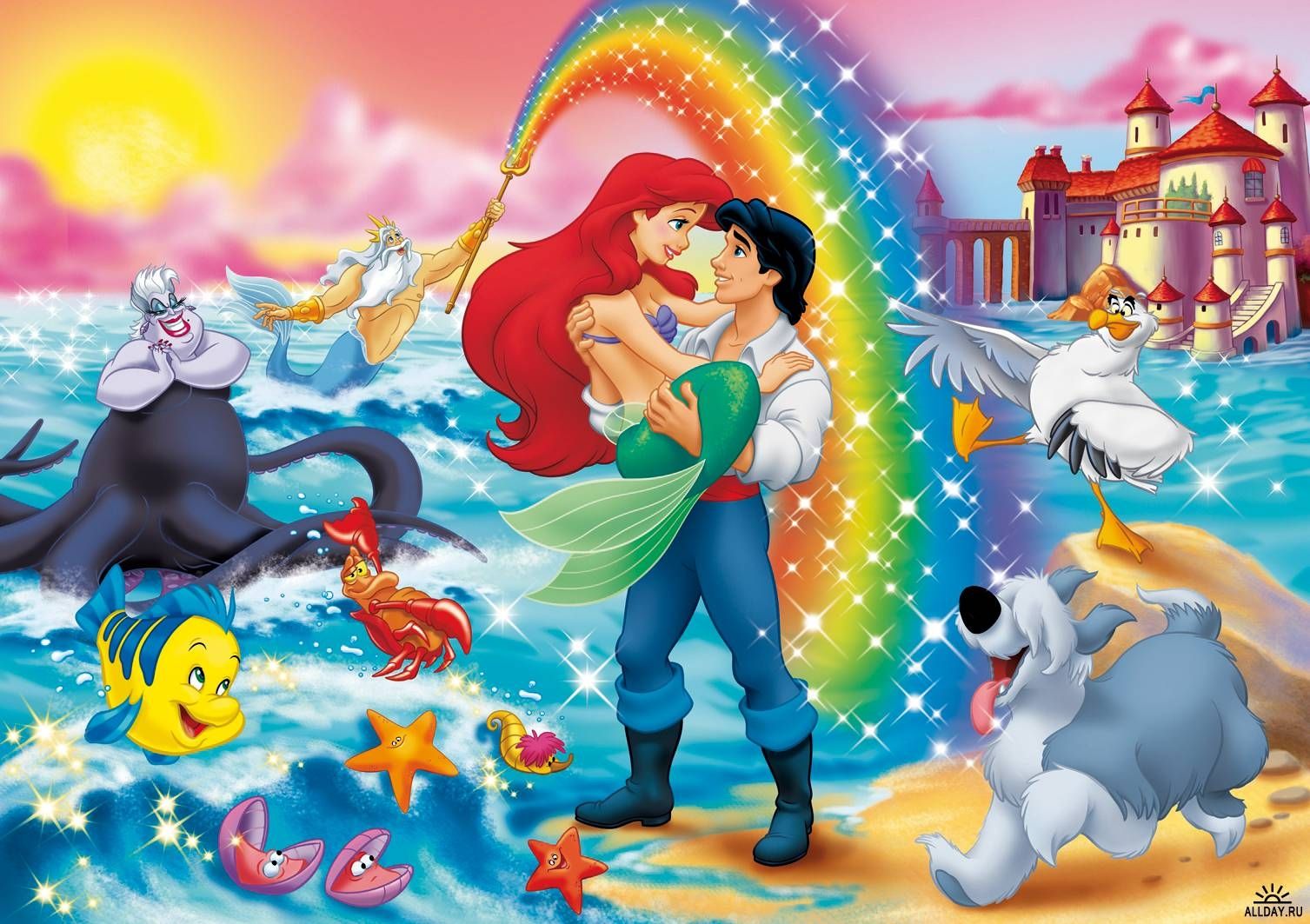 La Sirenetta Disney personaggi, 1507x1063 720p, Laptop