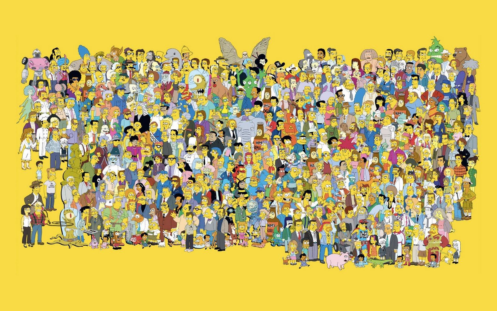 Personaggi Simpson raccolta gialla, serie animata, 1600x1000 900p, PC
