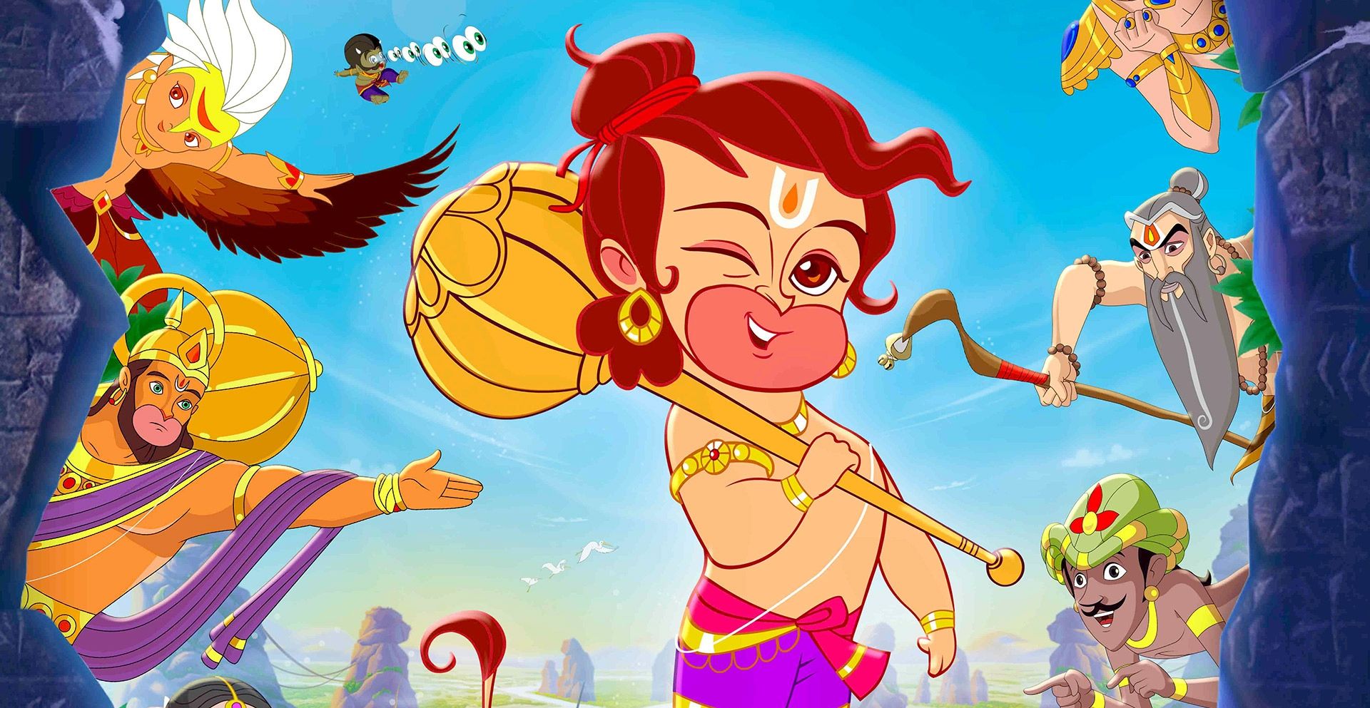 Bambino Hanuman cartone animato, 1920x993 Full HD 1080p, PC