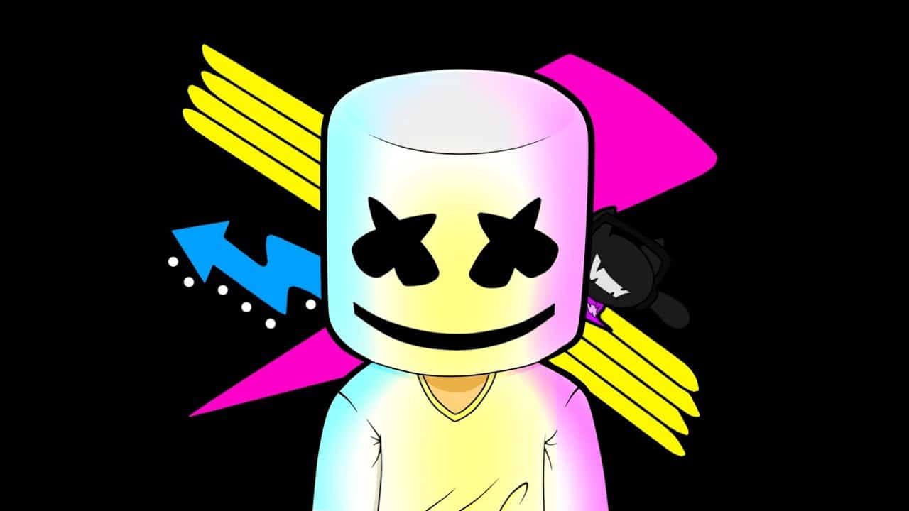 Marshmello personaggio cartone animato, 1280x720 HD, Desktop