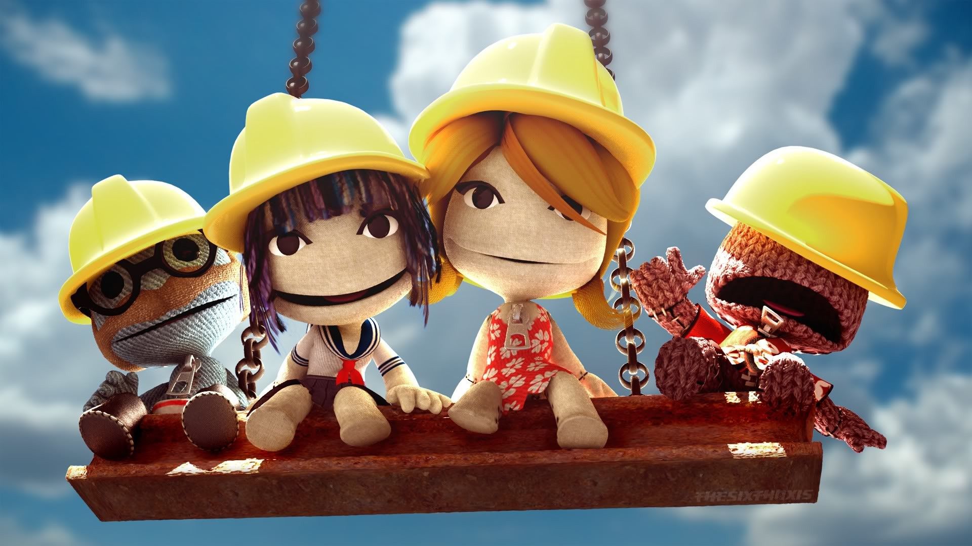 Personaggi LittleBigPlanet su altalena, 1920x1080 Full HD, PC