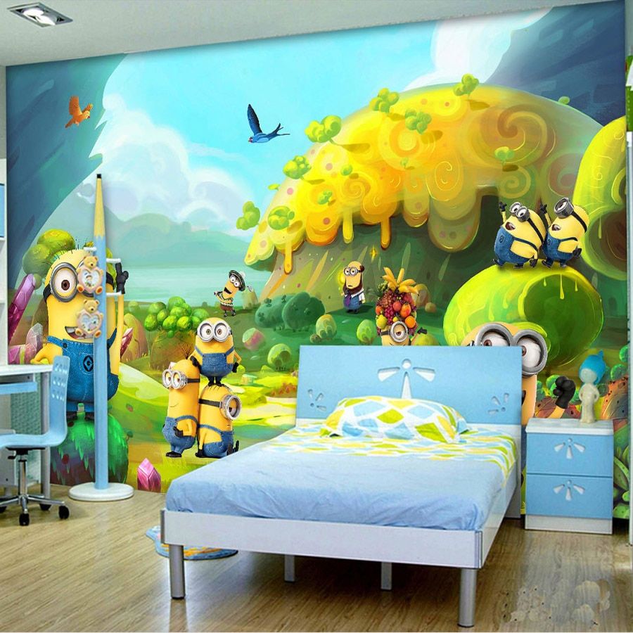 Minions cartoon murale camera, 900x900 HD, Desktop