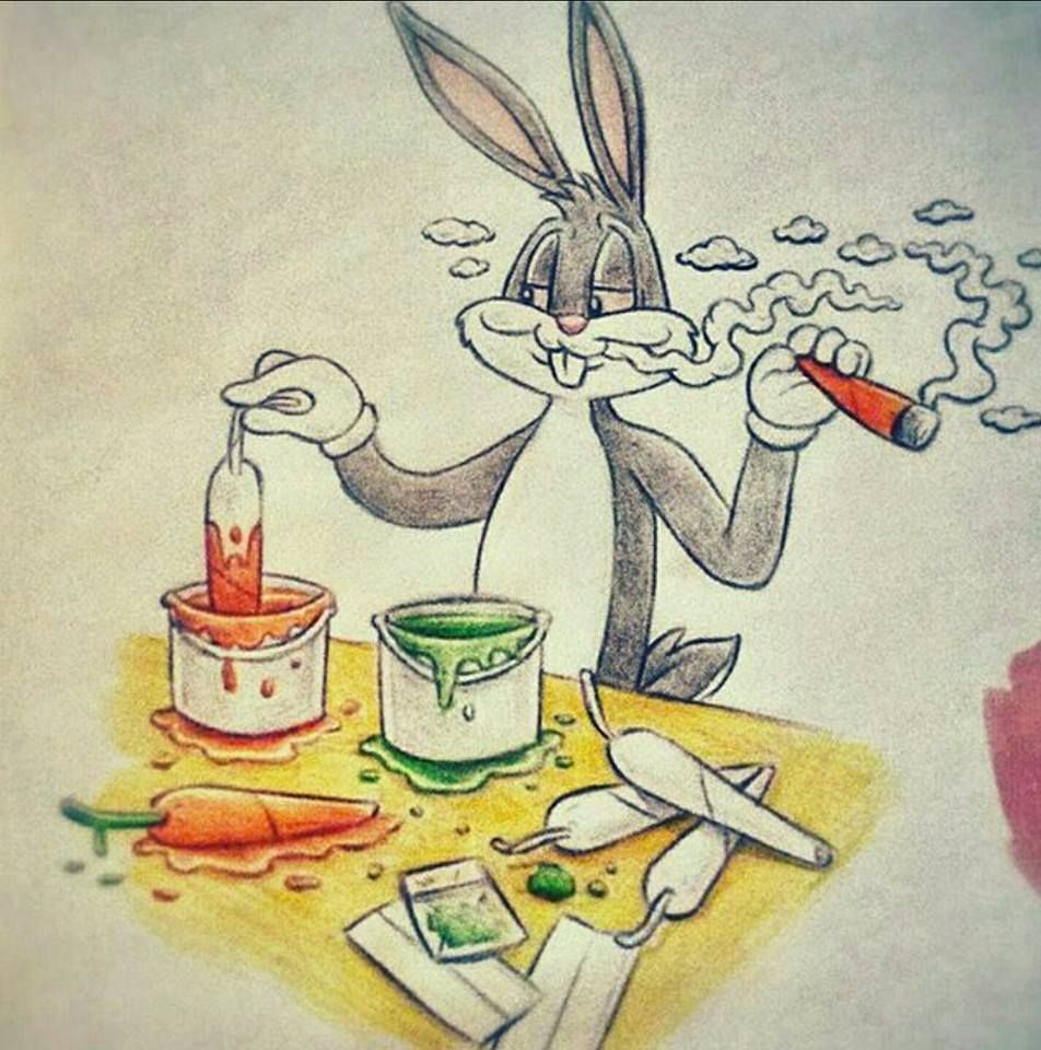Bugs Bunny che fuma canna, 952x960 Full HD Verticale, Smartphone