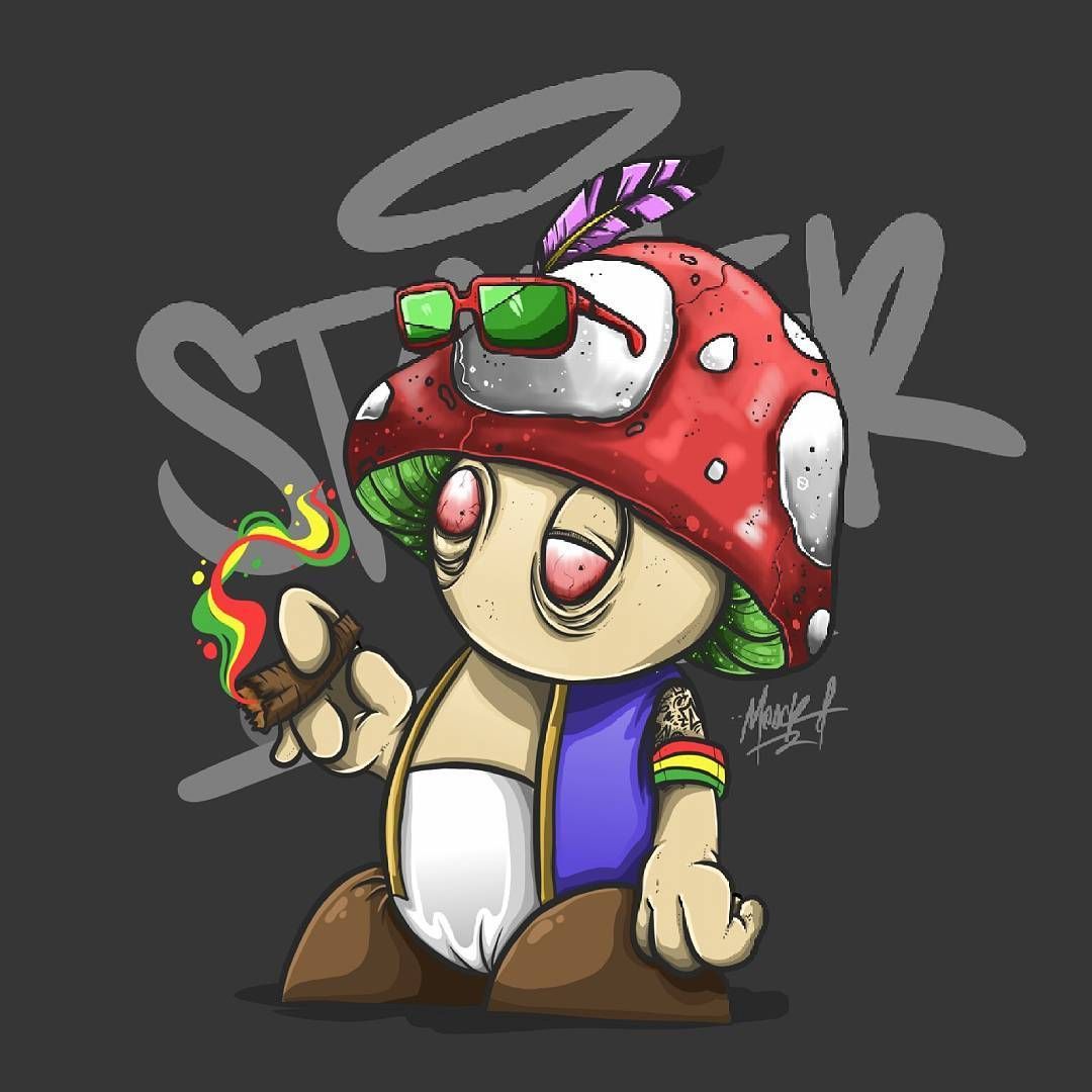 Fungo cartone con occhiali e sigaro, 1080x1080 HD, iMac