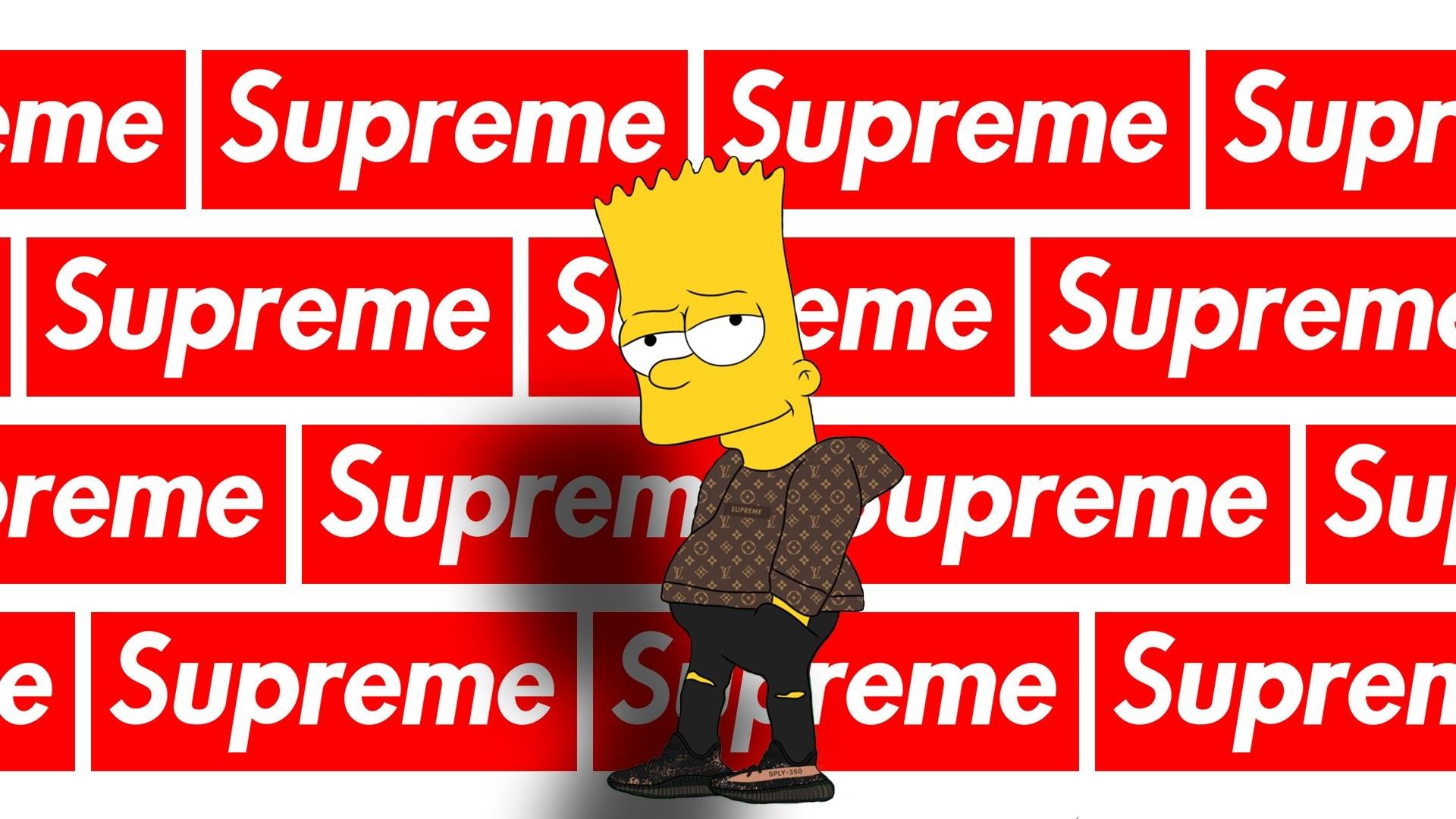 Logo Supreme sfondo viola, 1900x1200 HD Ready, PC