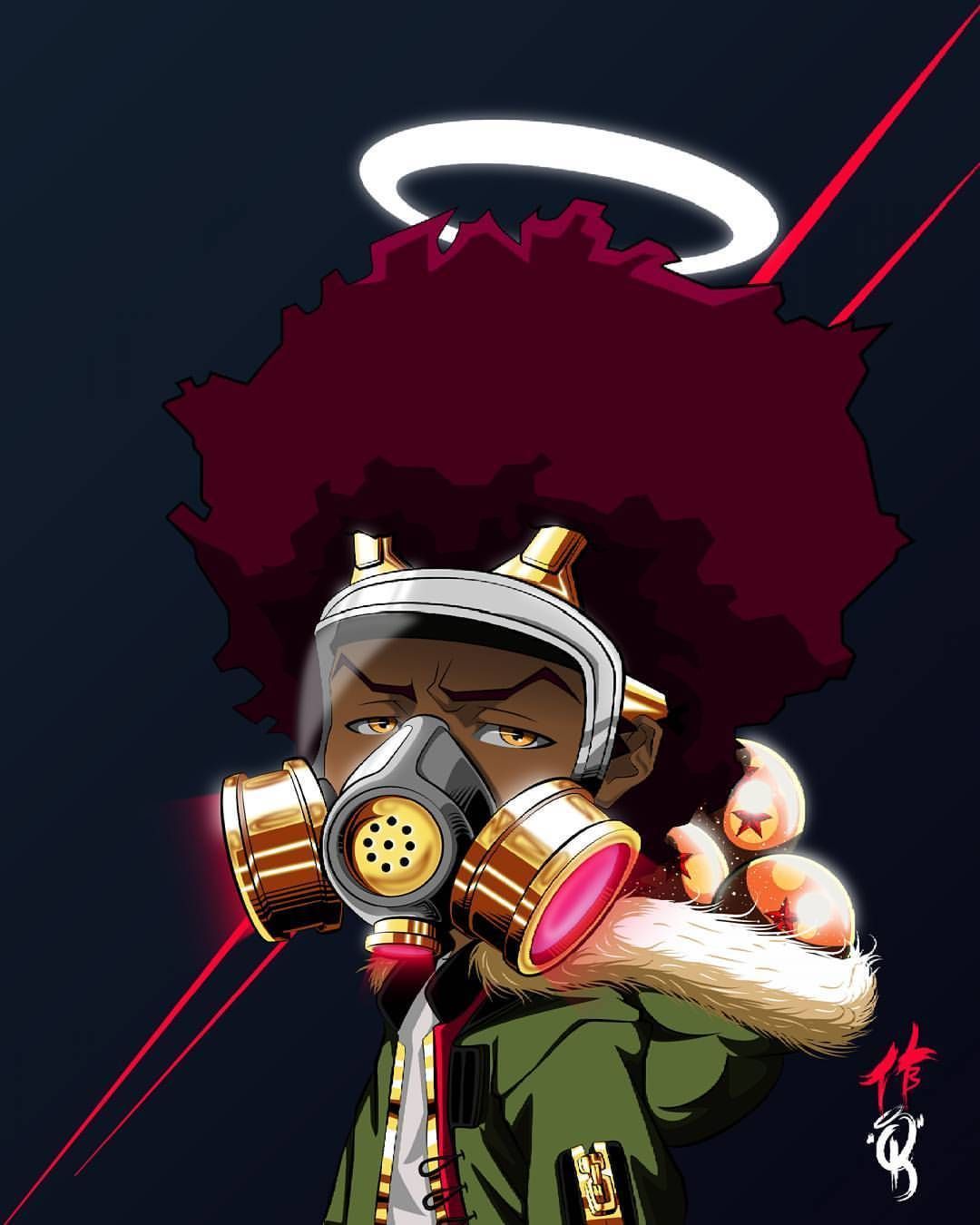 Huey Freeman Boondocks maschera, 1080x1350 Verticale, Telefono