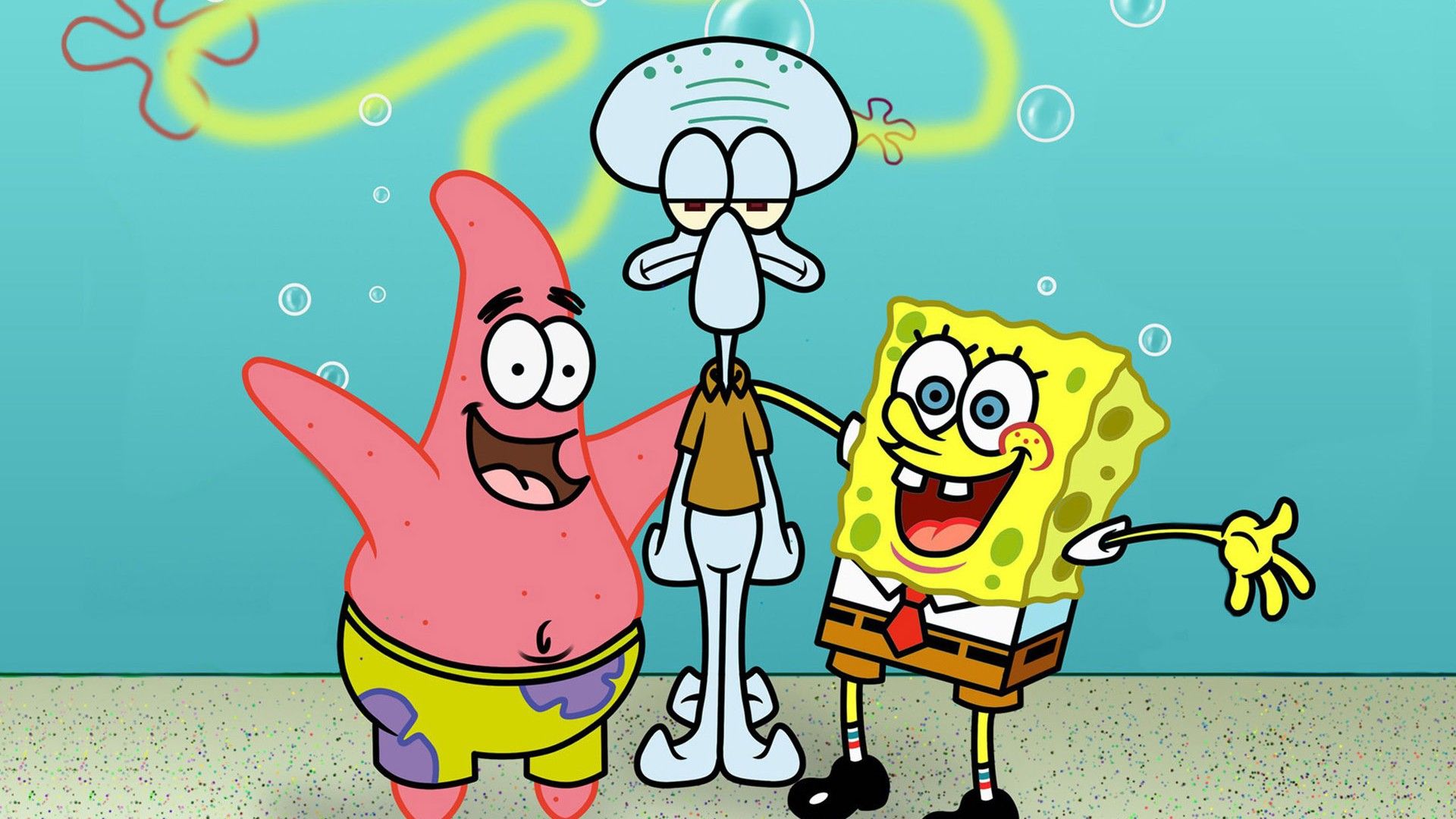 SpongeBob Patrick Squidward cartoni, 1920x1080 Full HD, PC Desktop