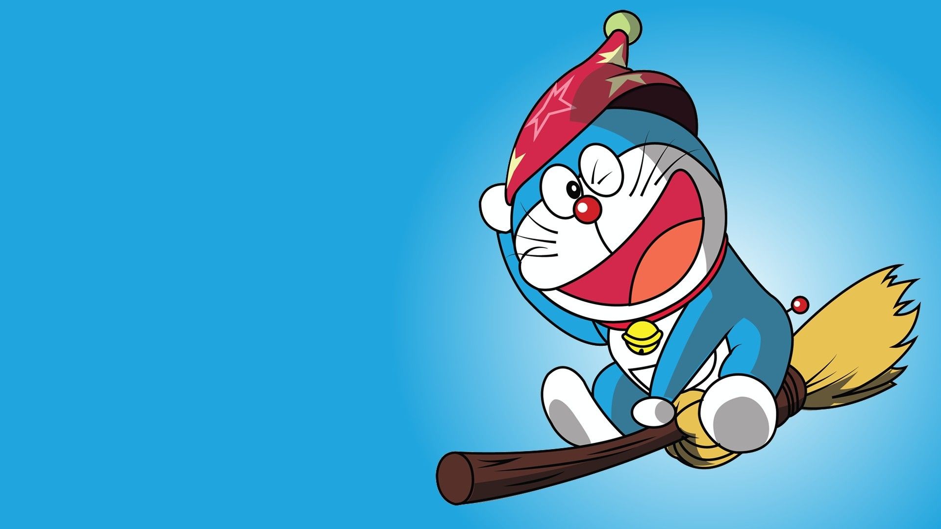 Doraemon su scopa volante, 1920x1080 Full HD 1080p, Desktop