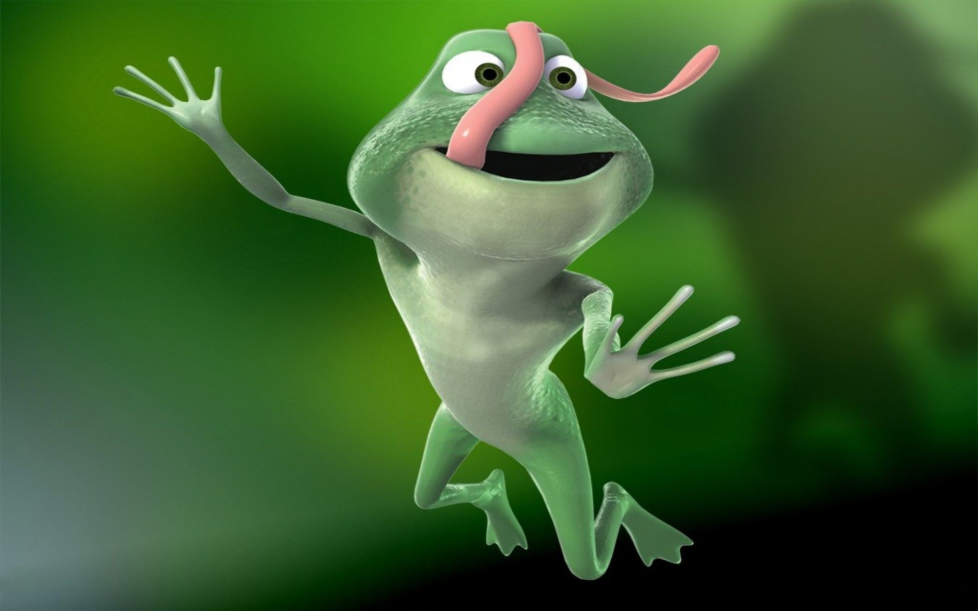 Rana cartoon verde divertente, 1920x1200 Full HD+ WUXGA, iMac