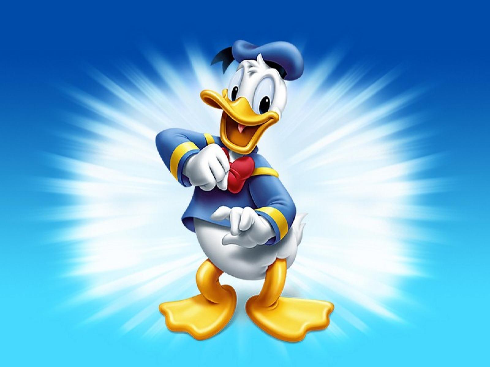 Paperino Disney sfondo blu, classici d'animazione, 1600x1200 900p, Desktop