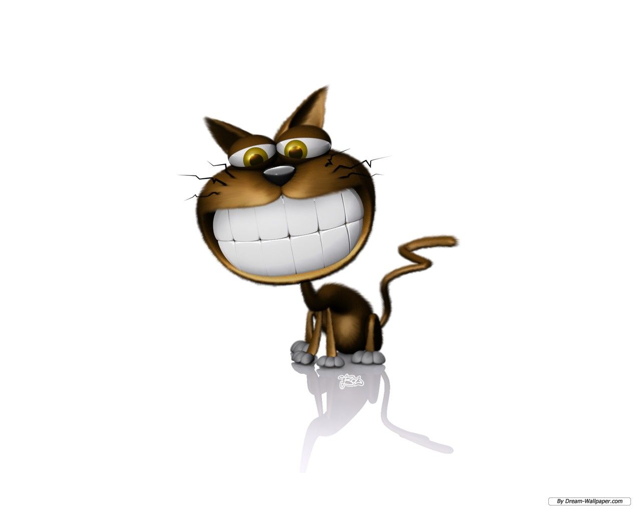 Gatto cartone animato sorridente, 1280x1024 720p, Lenovo Legion